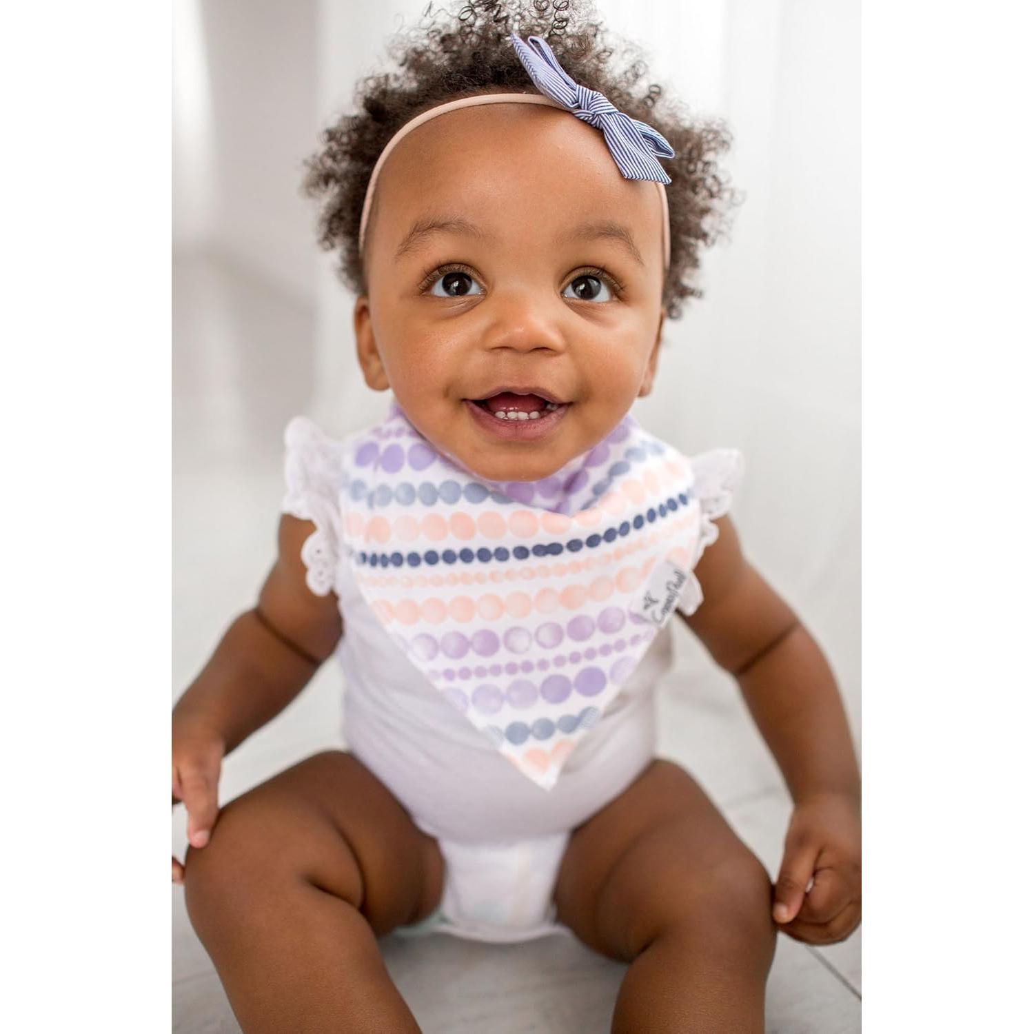 Copper Pearl Baberos de Algodón Suave para Bebés - Conjunto Amelia