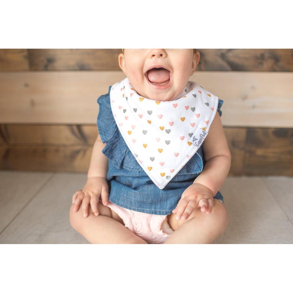 Copper Pearl Baberos de Algodón Suave para Bebés - Conjunto Amelia