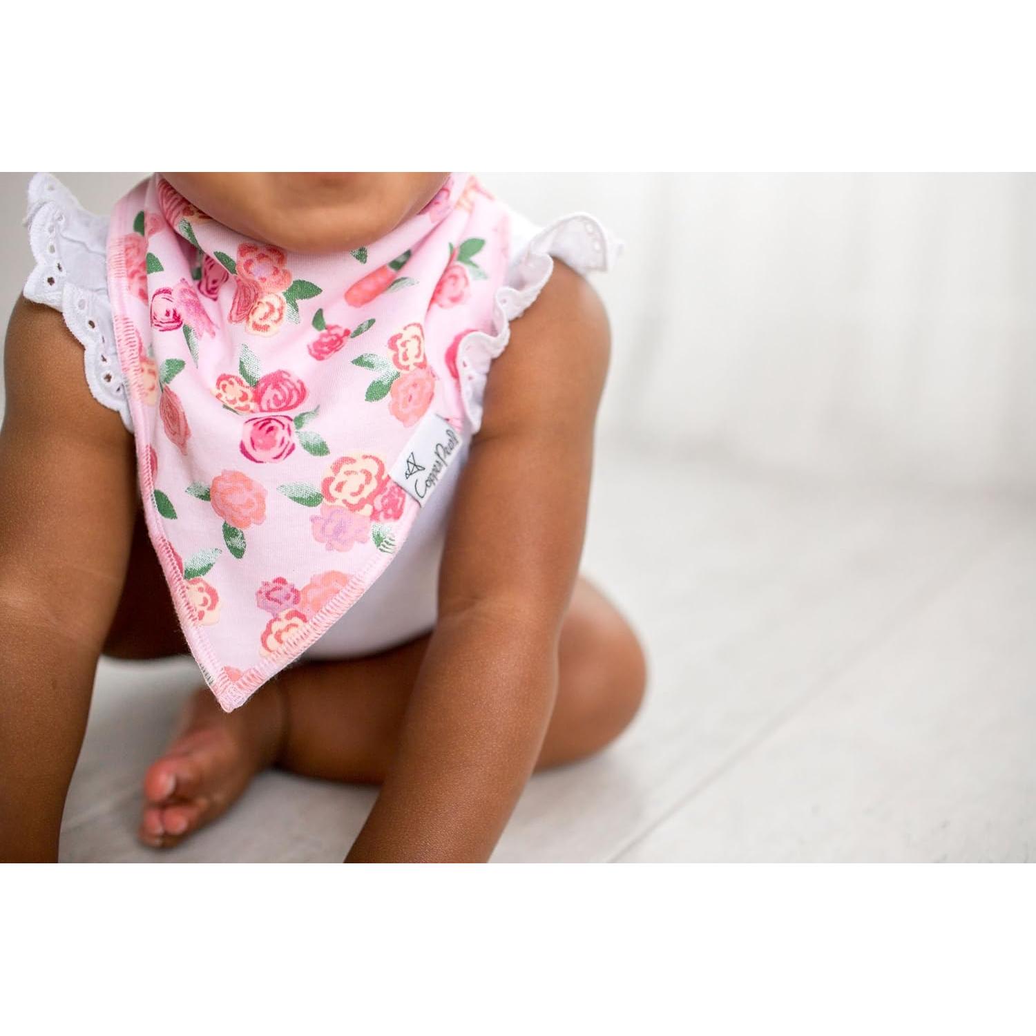 Copper Pearl Baberos de Algodón Suave para Bebés - Conjunto Amelia
