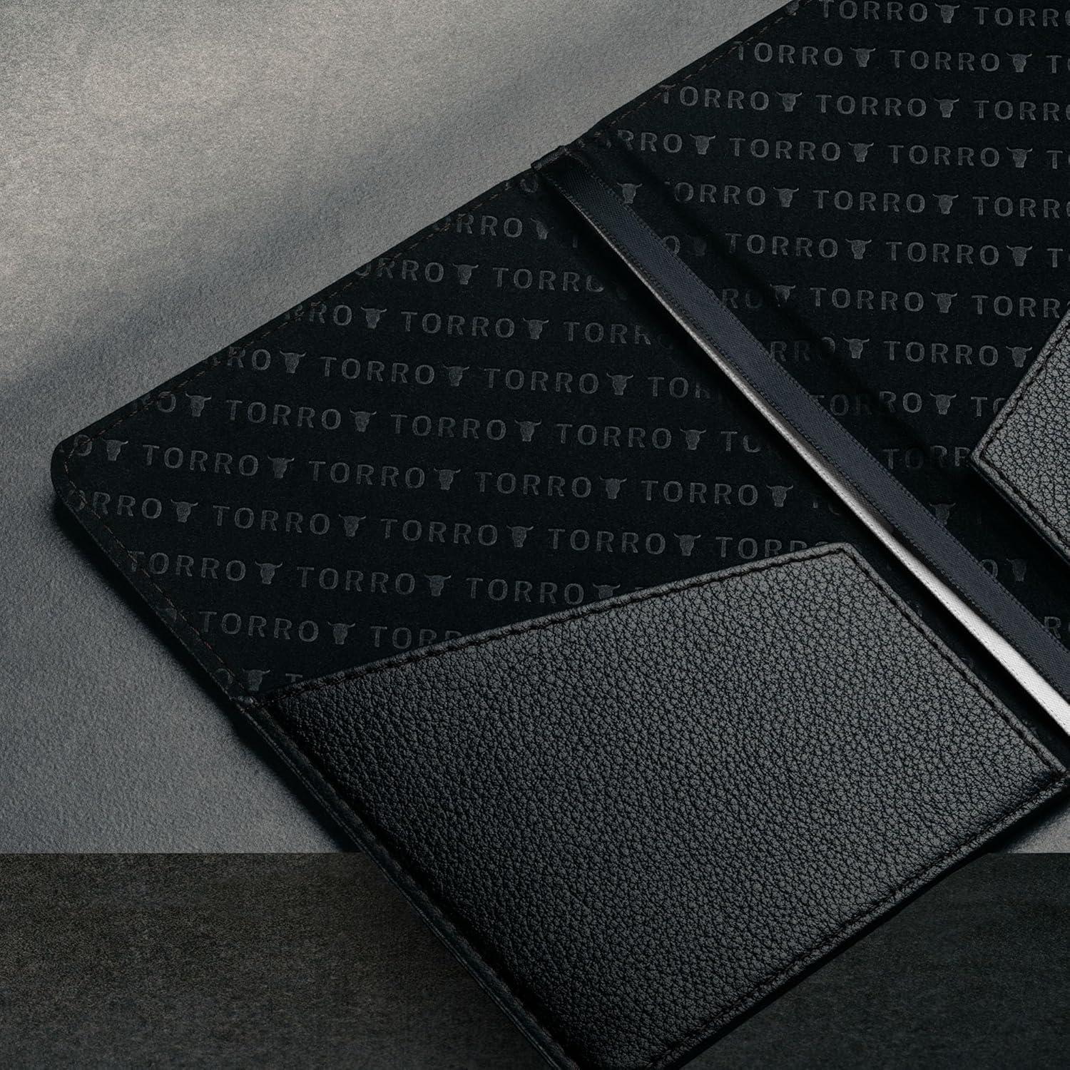 Portafolio TORRO de Cuero Genuino para Pasaporte - Negro