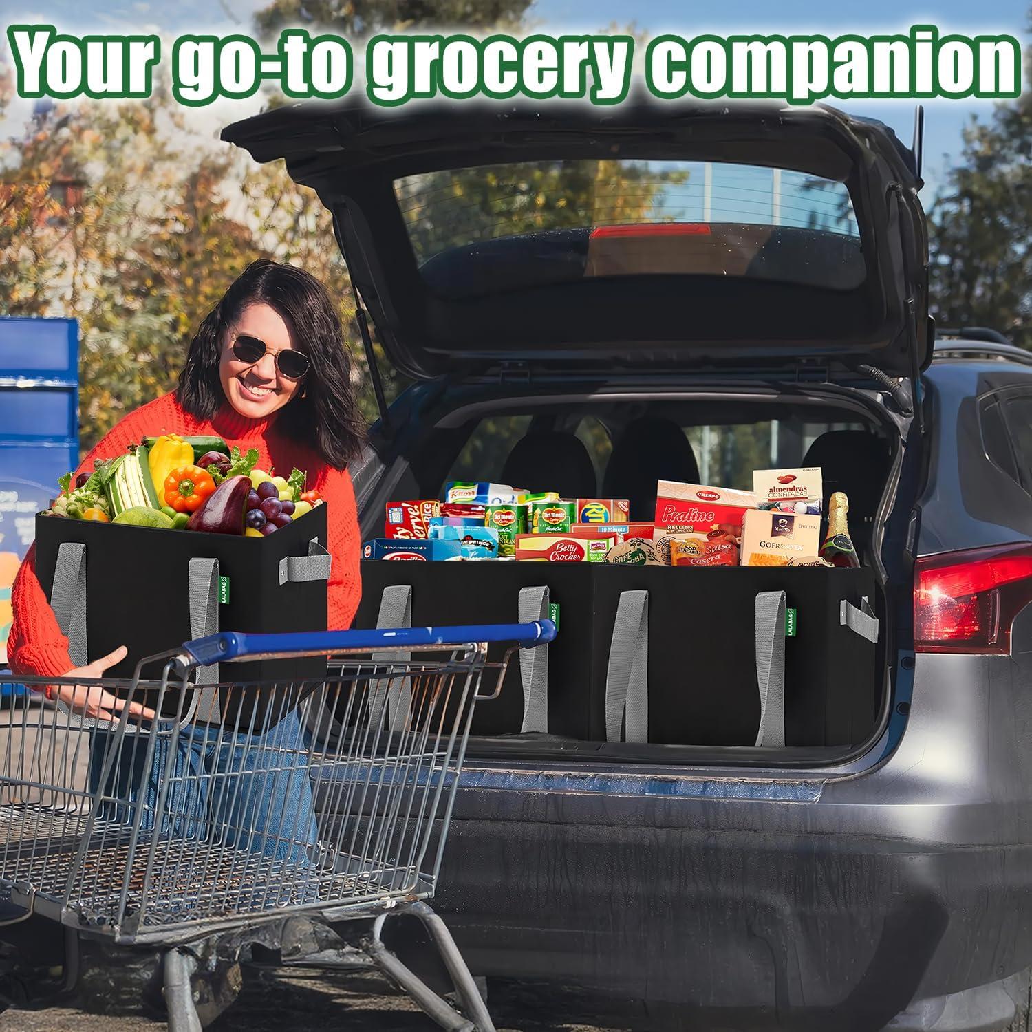 Bolsas de Compras Reutilizables LALABAG - Paquete de 3, Alta Resistencia