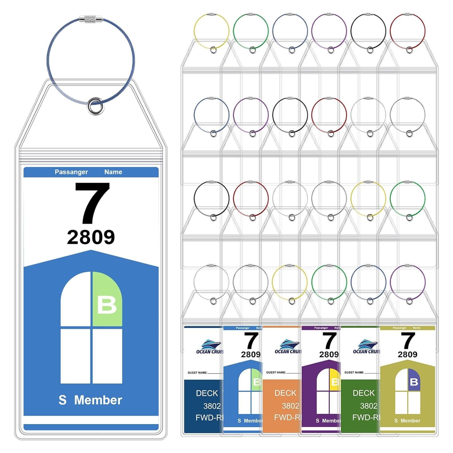 Woanger 24 Etiquetas de Equipaje Impermeables para Crucero 19x8.9cm