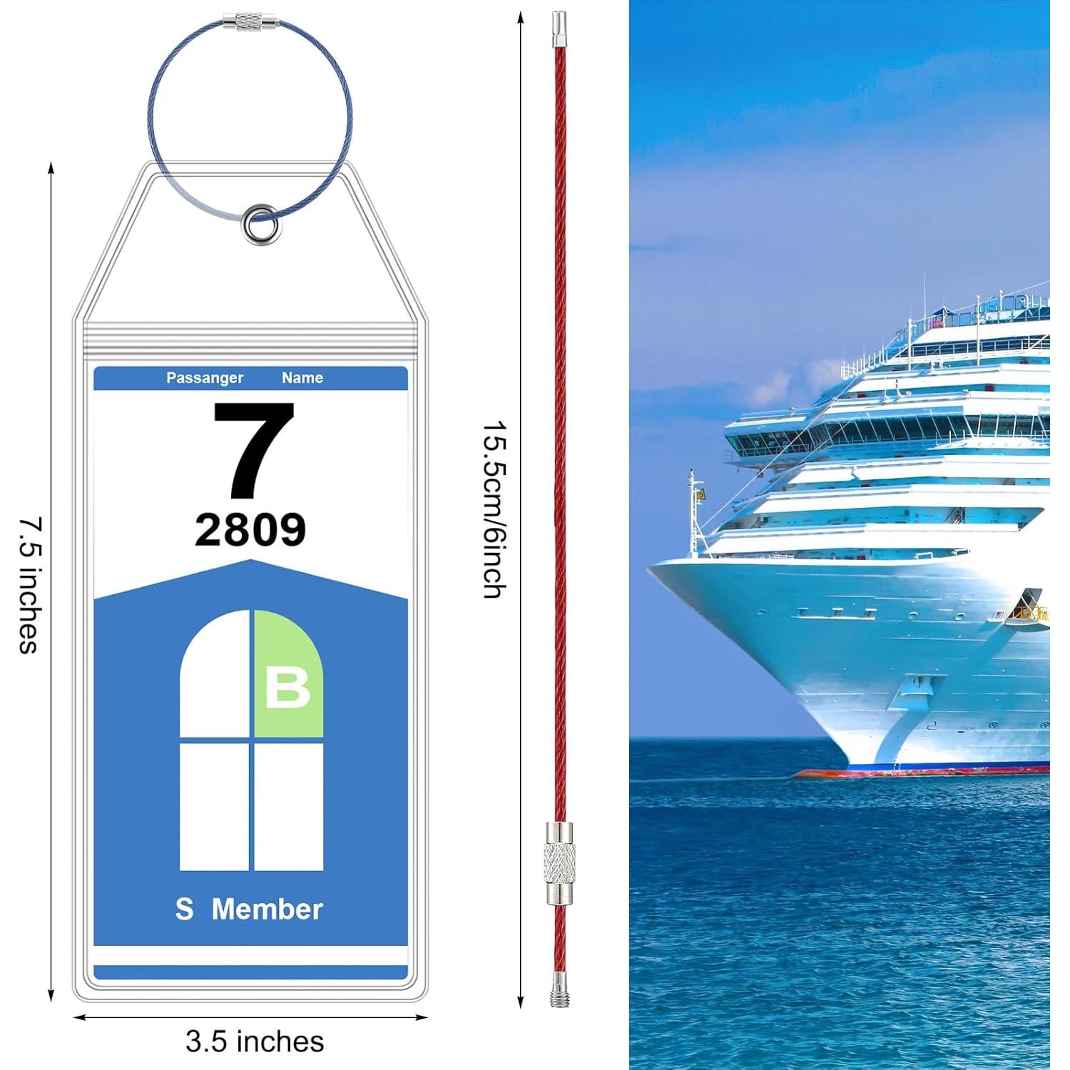Woanger 24 Etiquetas de Equipaje Impermeables para Crucero 19x8.9cm