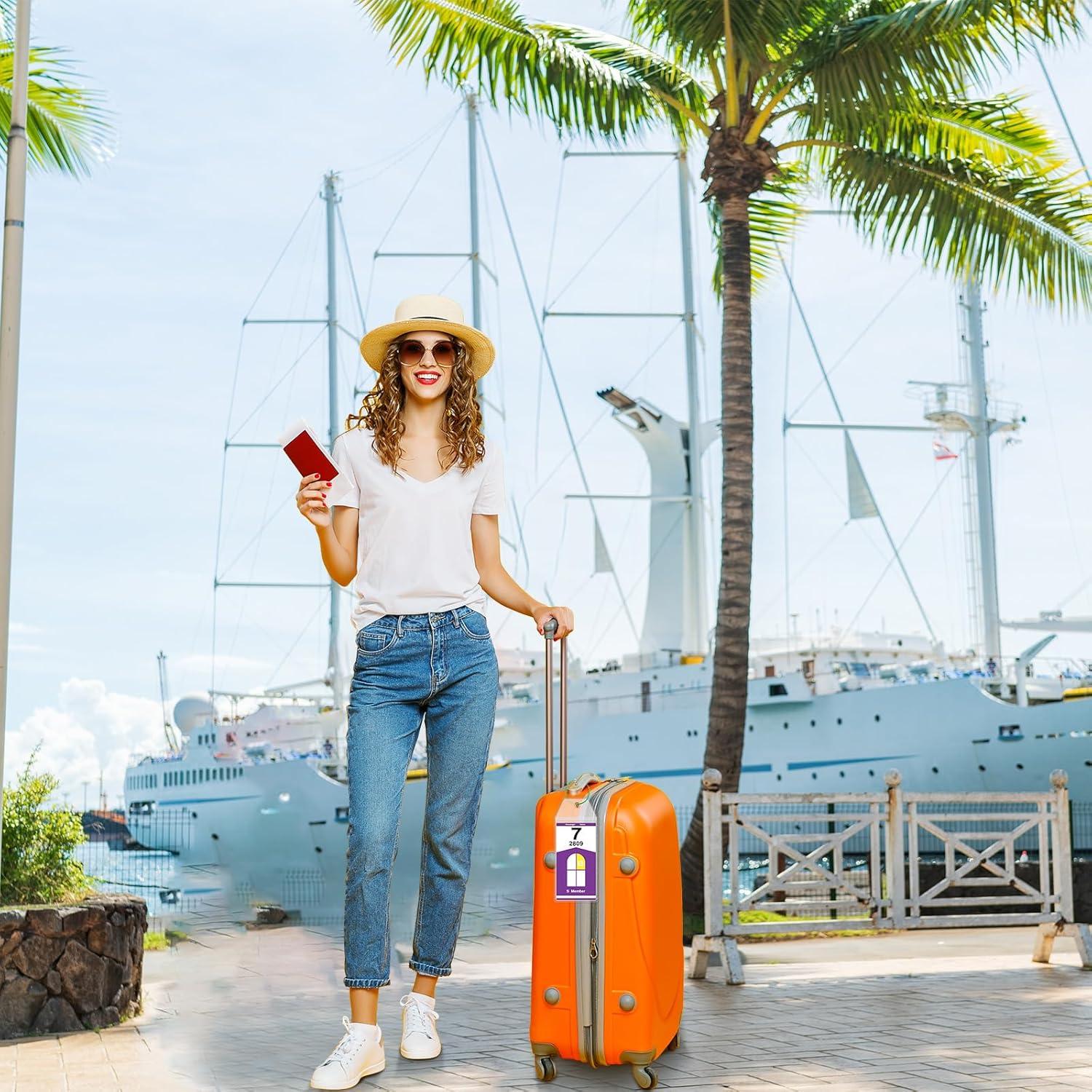 Woanger 24 Etiquetas de Equipaje Impermeables para Crucero 19x8.9cm