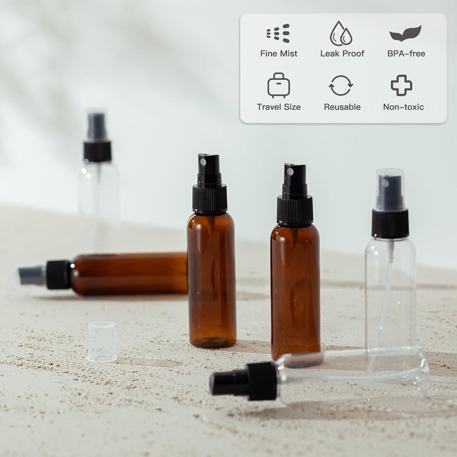 Botellas de Spray Pequeñas Lisapack 2oz (10 Paquete) - 60ml