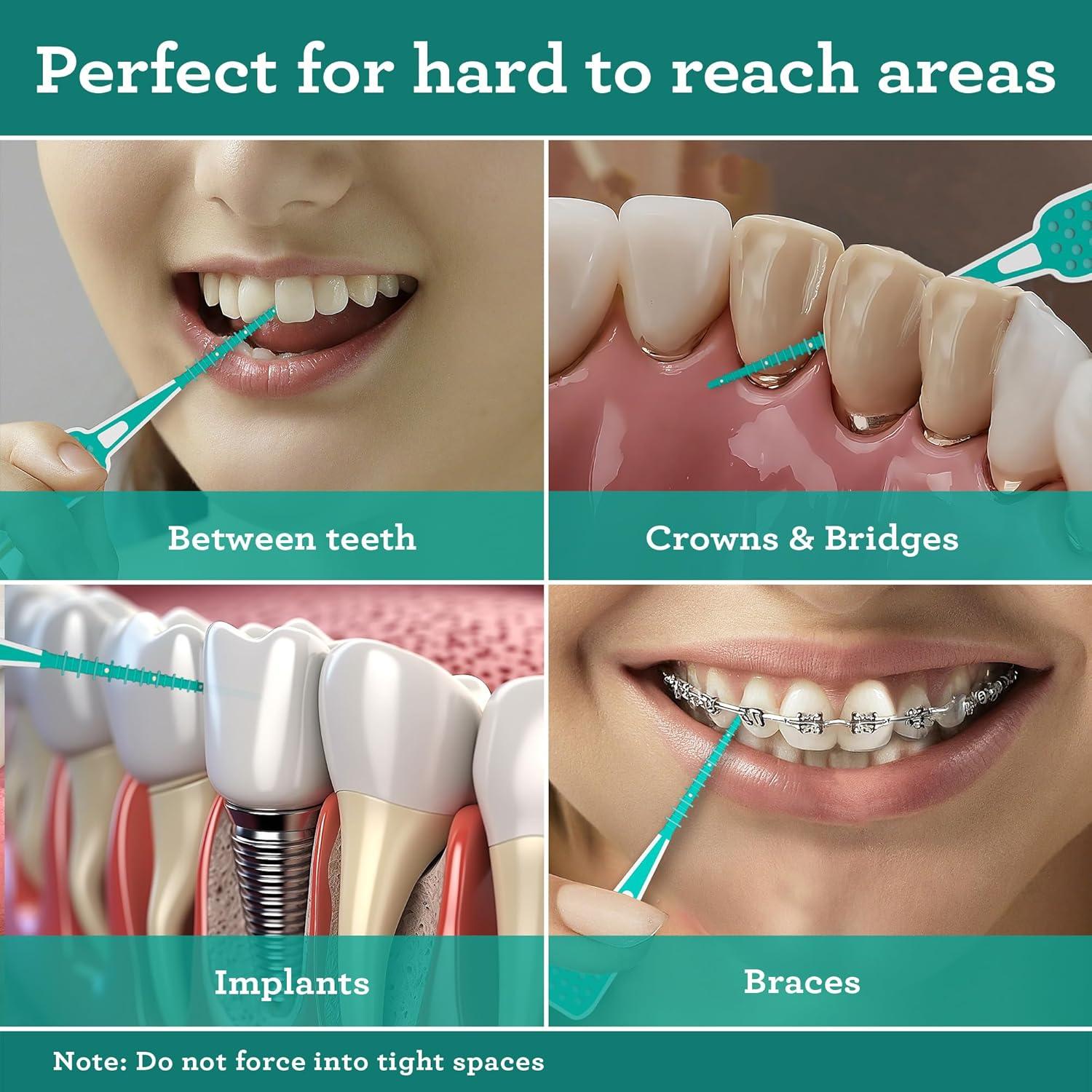 Palillos Interdentales GuruNanda - 100 Unidades Suaves y Flexibles