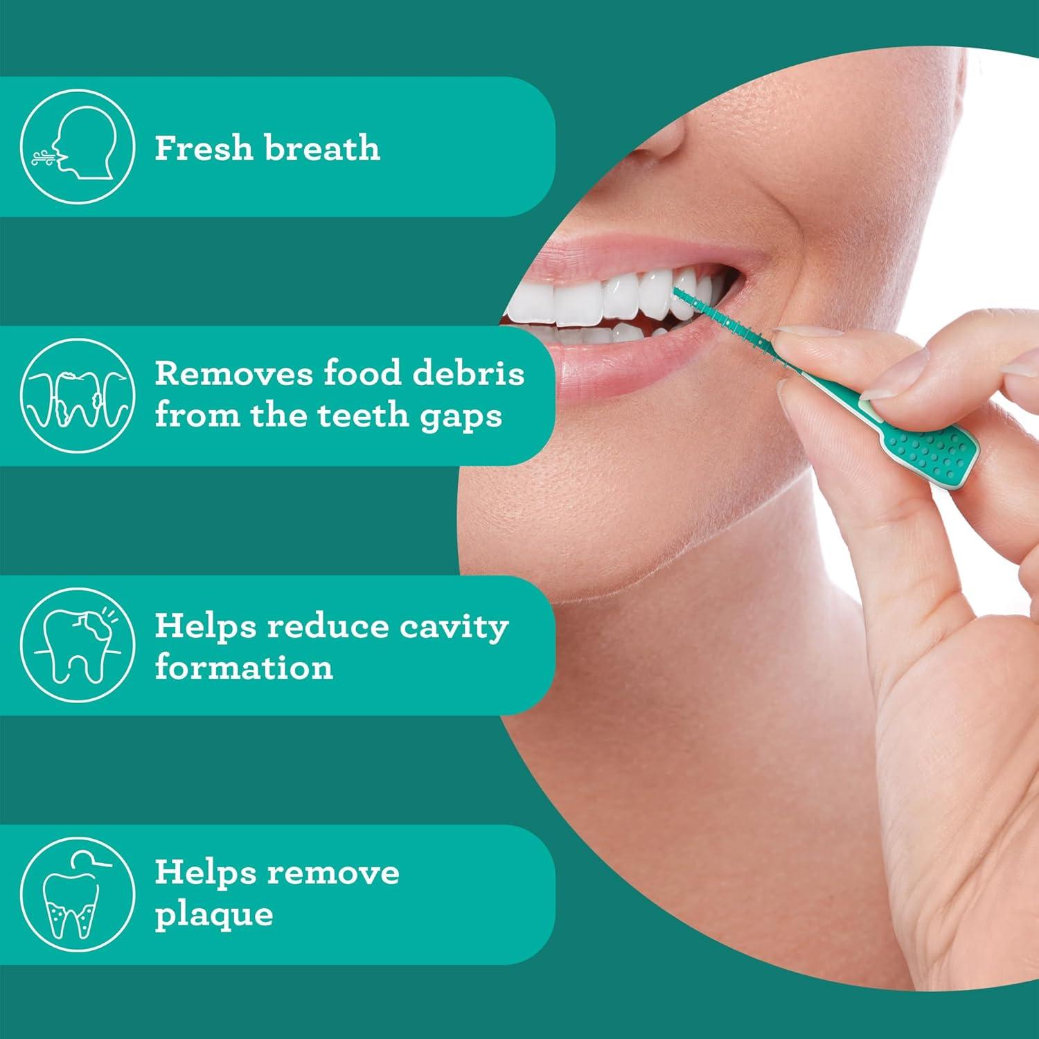 Palillos Interdentales GuruNanda - 100 Unidades Suaves y Flexibles