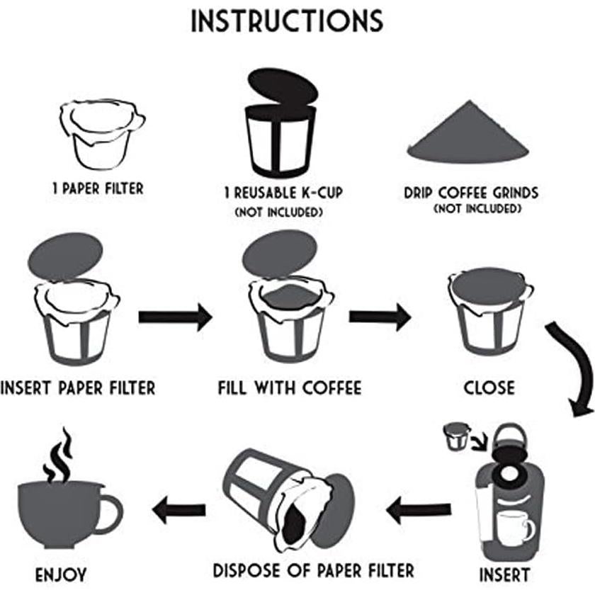 Filtros desechables Pro Mael K Cup 100 unidades papel natural