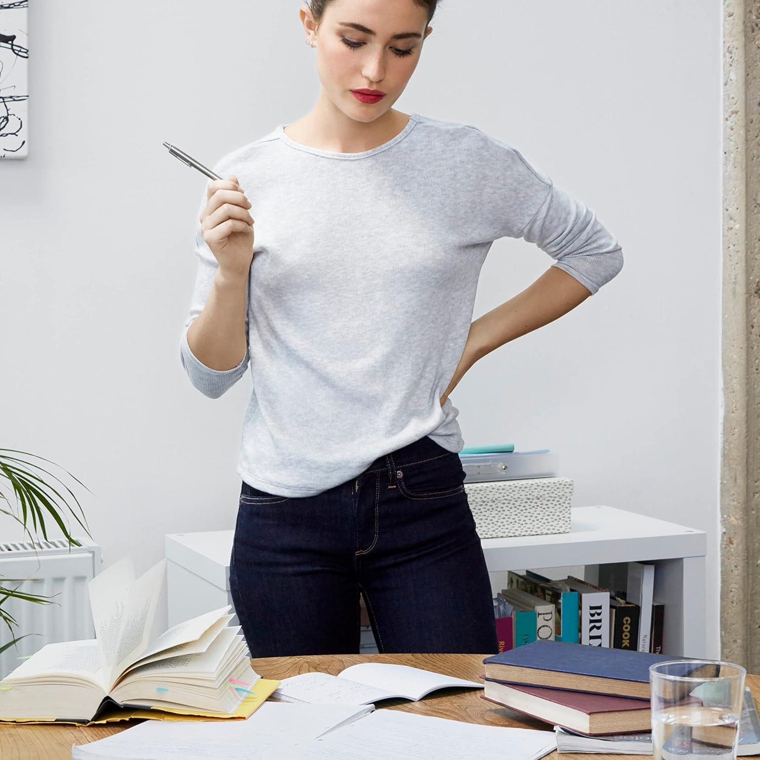 Bolígrafo Parker Jotter Acero Inoxidable Punta Media Tinta Azul