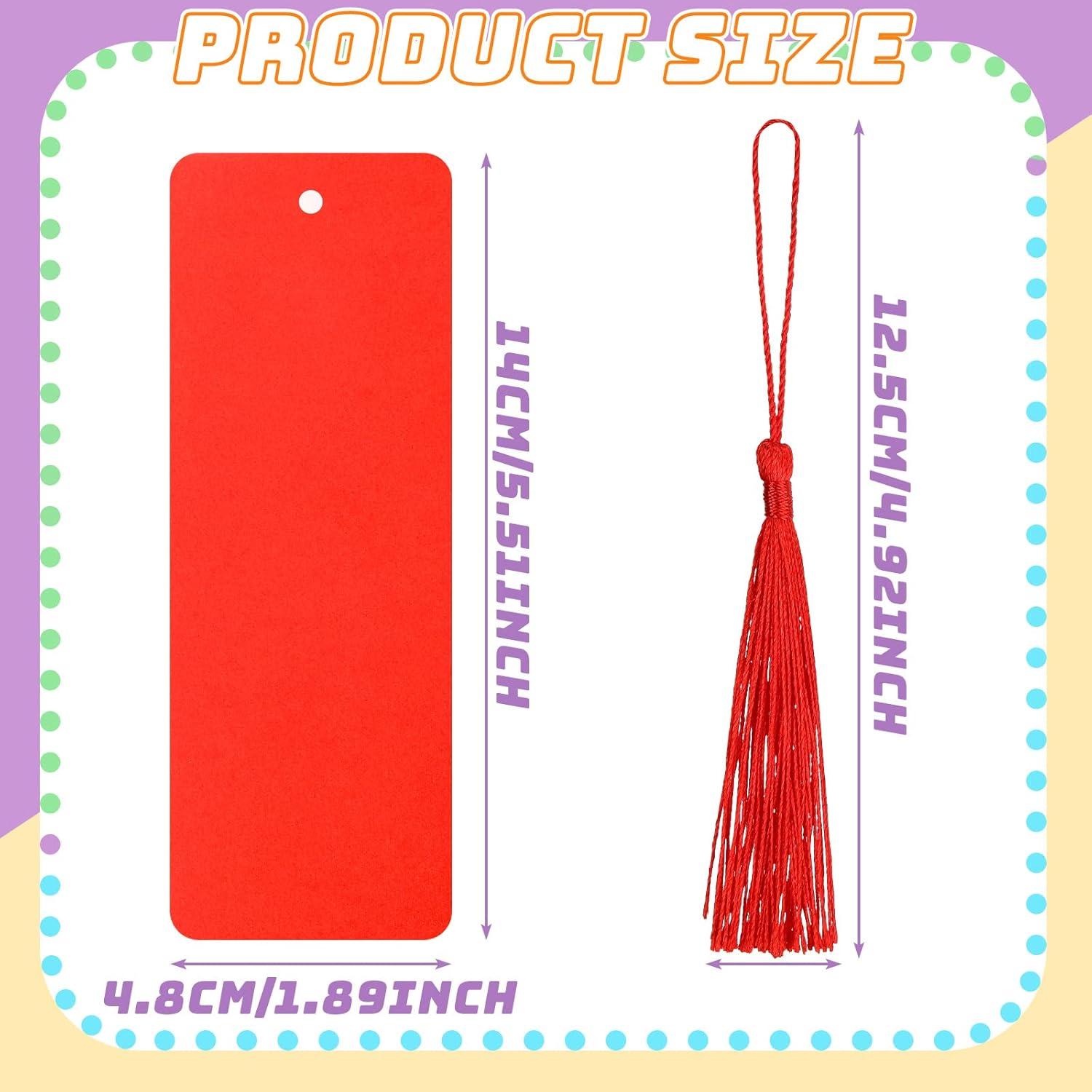 Marcadores de Papel Sinmoe 120 Pcs Coloridos con Borlas 4.8x14 cm