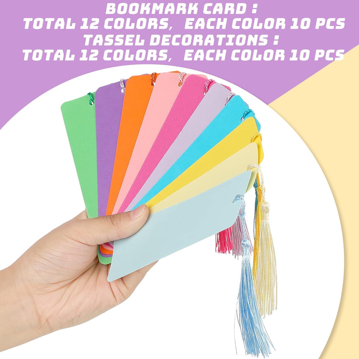 Marcadores de Papel Sinmoe 120 Pcs Coloridos con Borlas 4.8x14 cm