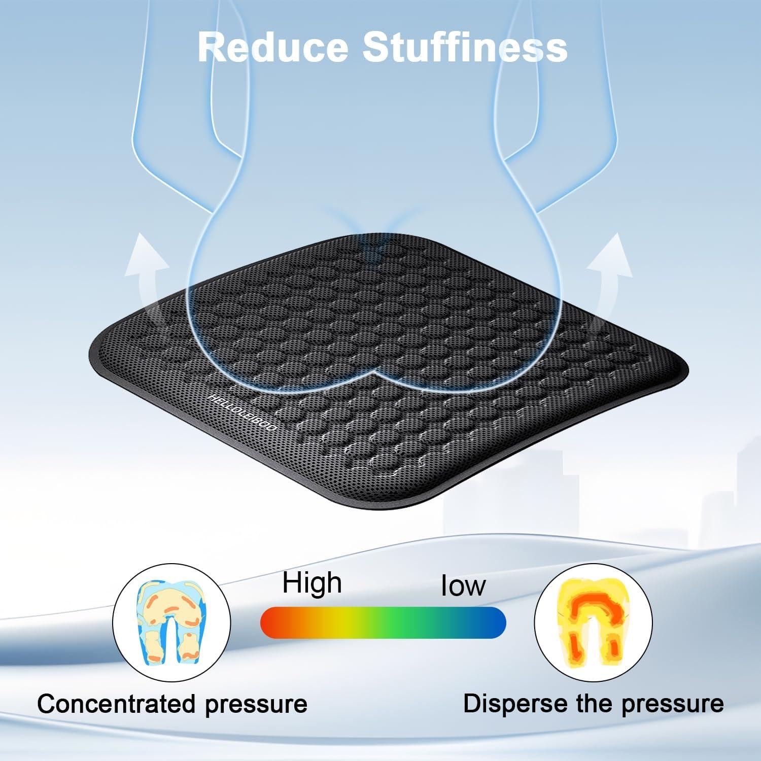 Cojín de Gel Rechale ZG0506 Antideslizante para Silla - Negro