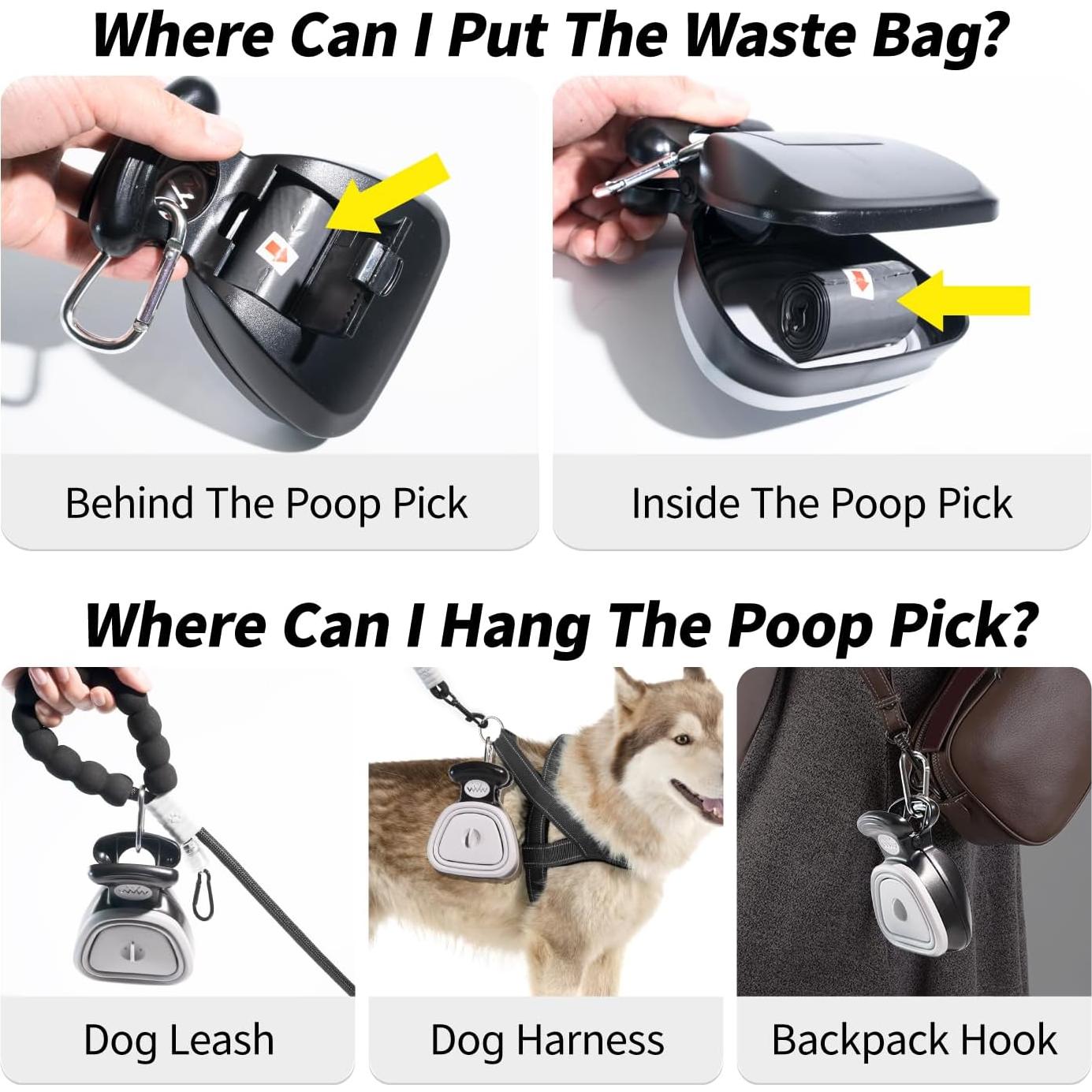 Correa para Perro 2-en-1 POTING Ajustable con Recogedor de Desechos