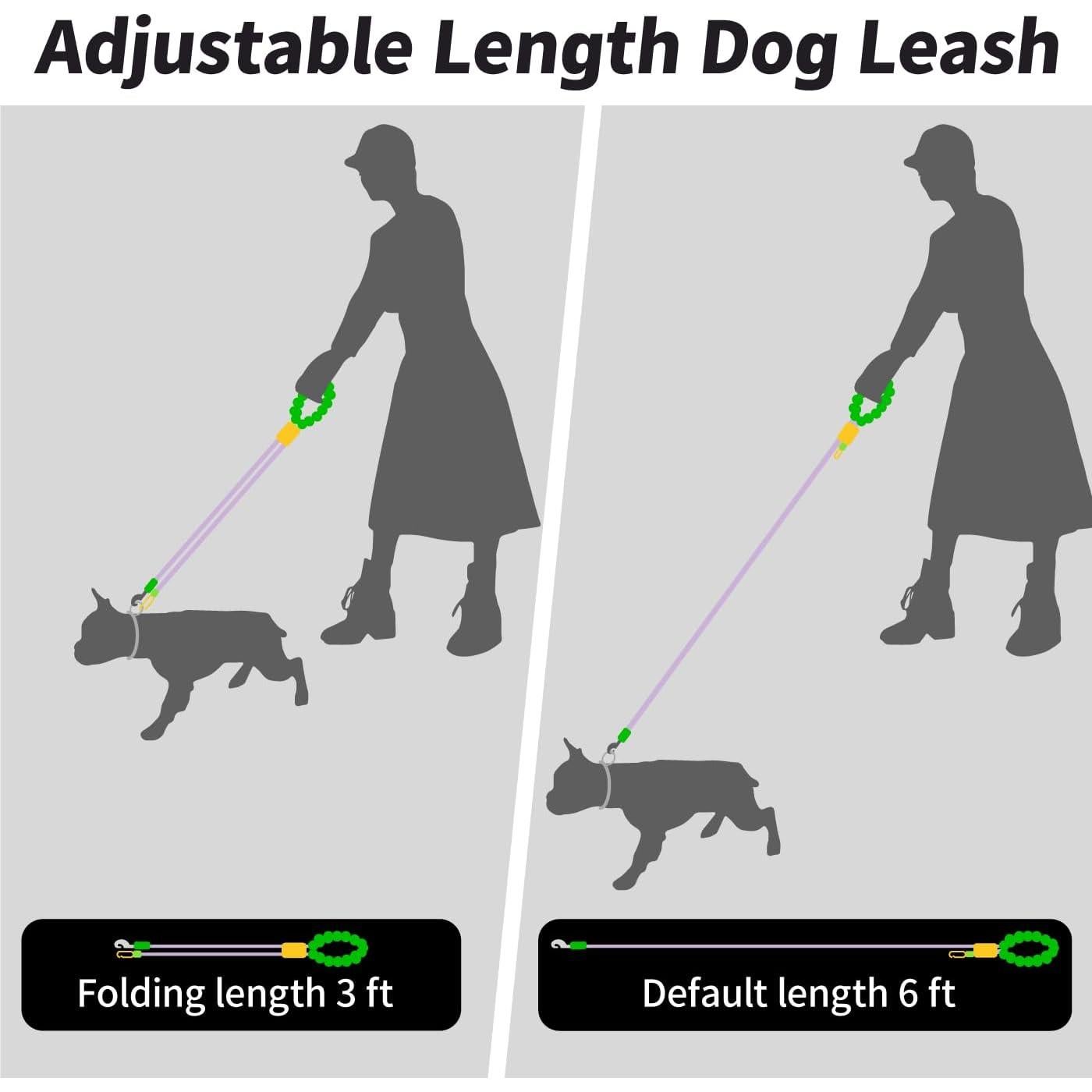 Correa para Perro 2-en-1 POTING Ajustable con Recogedor de Desechos