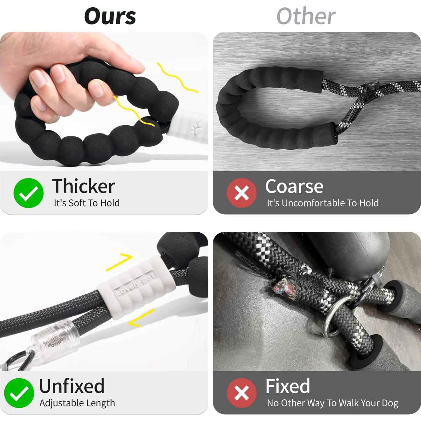 Correa para Perro 2-en-1 POTING Ajustable con Recogedor de Desechos