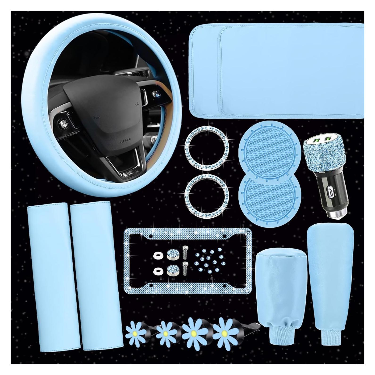 Conjunto de Accesorios para Automóvil Tallew 15 Piezas Rosa