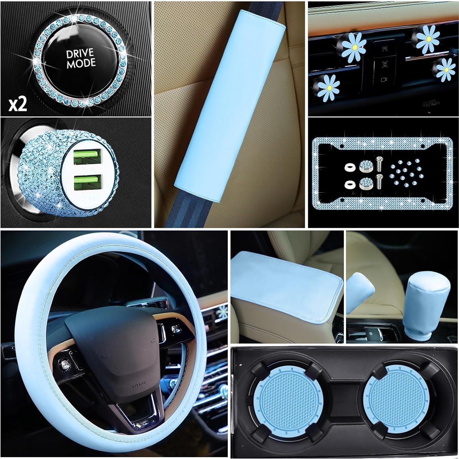 Conjunto de Accesorios para Automóvil Tallew 15 Piezas Rosa