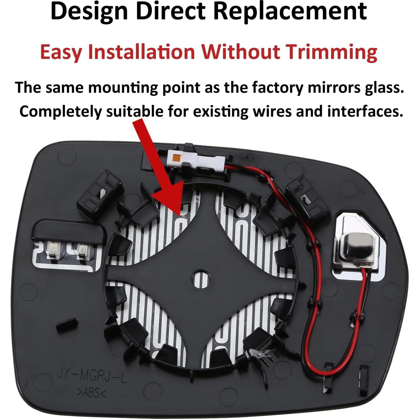 Cristal Espejo Lateral Izquierdo Ford Edge 2015-2021 con Calefacción