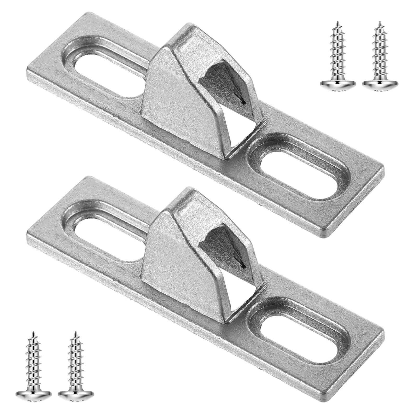 2 Sujetadores de Puerta Corredera HJZHII Plata 6.1x1.7cm