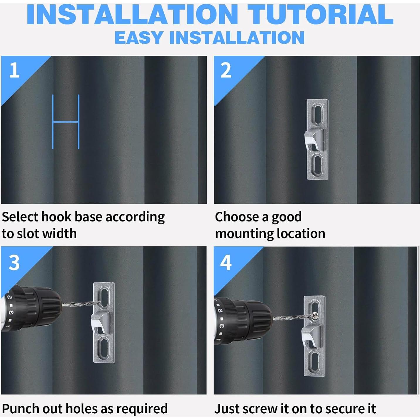 2 Sujetadores de Puerta Corredera HJZHII Plata 6.1x1.7cm