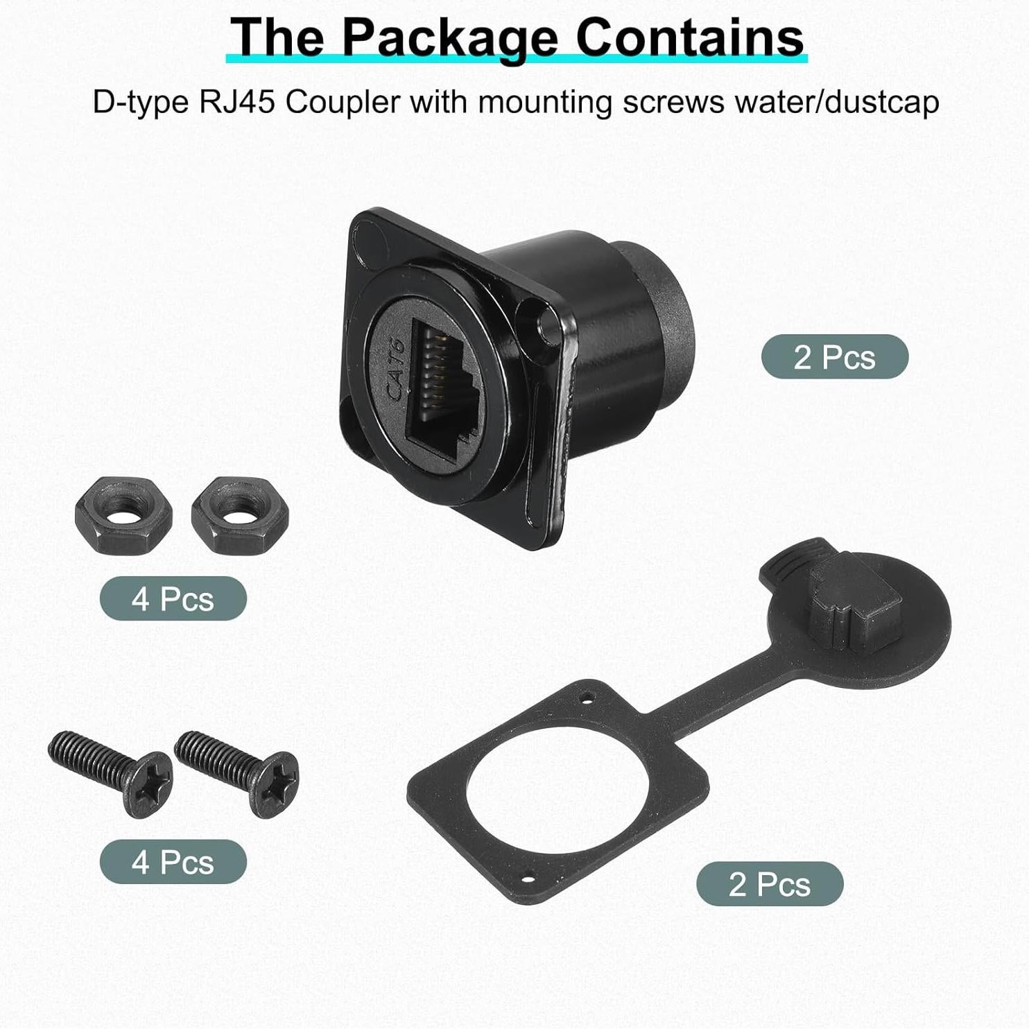 Acoplador RJ45 tipo D MECCANIXITY hembra a hembra CAT6/CAT5E