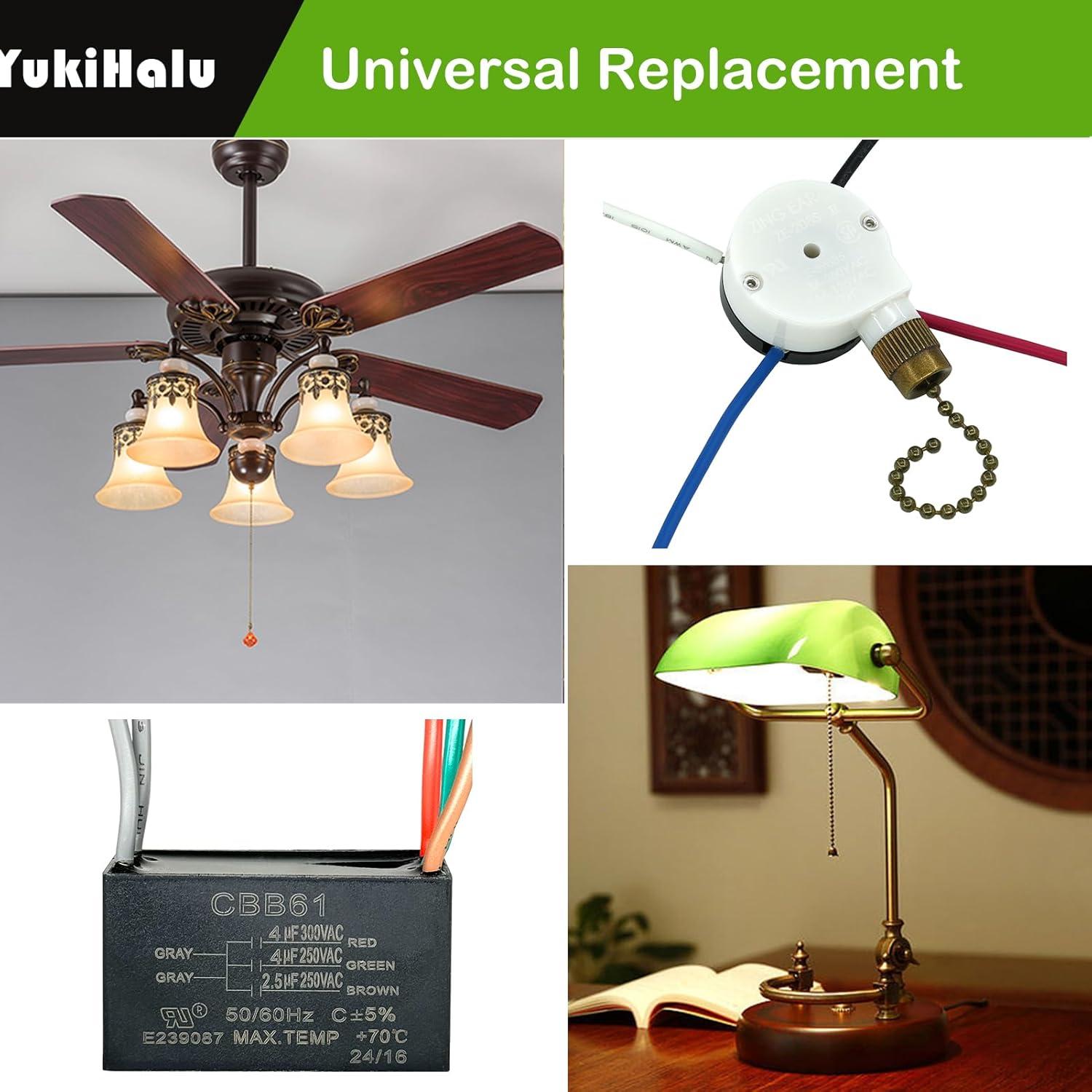 Interruptor de Ventilador de Techo YukiHalu 3 Velocidades 250V