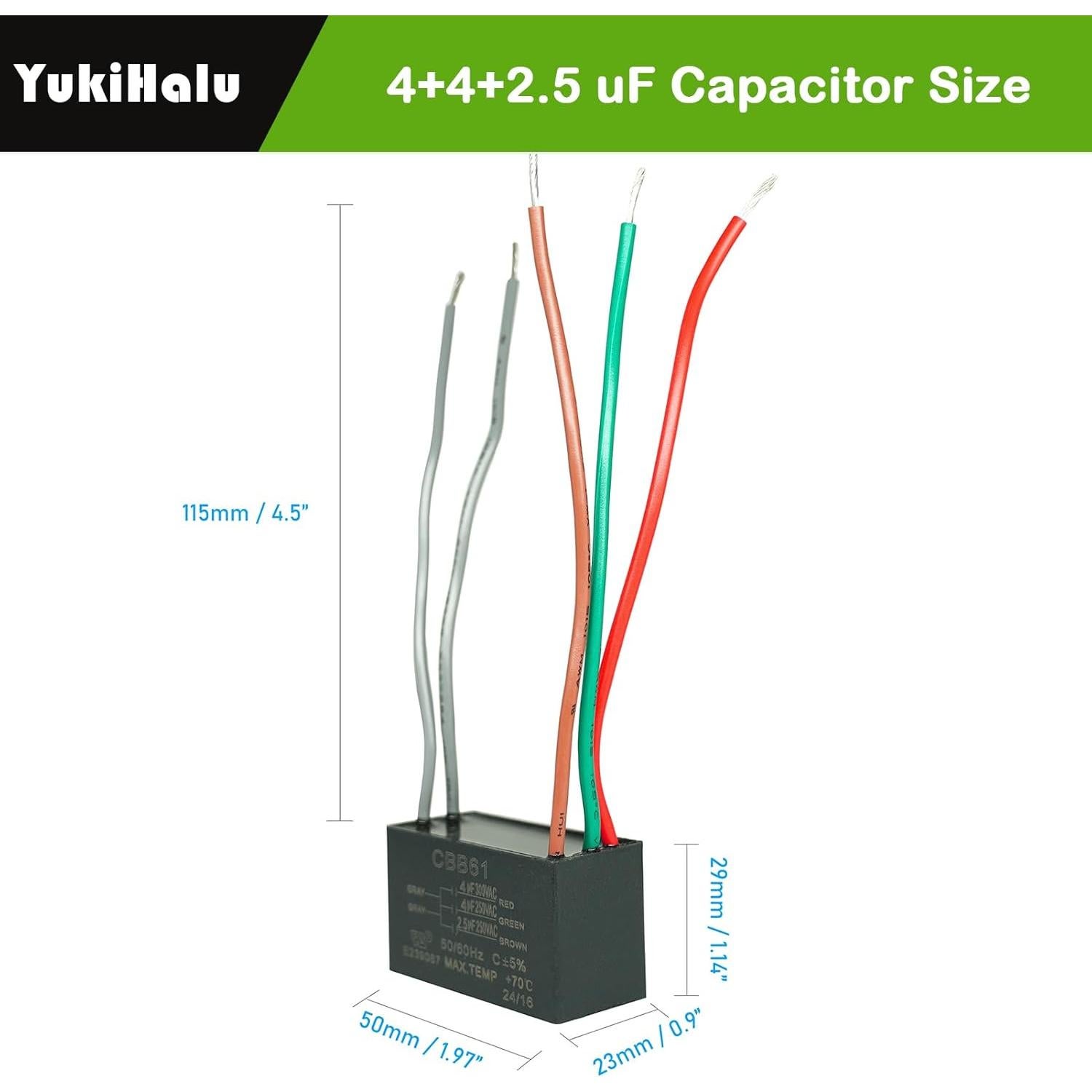 Interruptor de Ventilador de Techo YukiHalu 3 Velocidades 250V