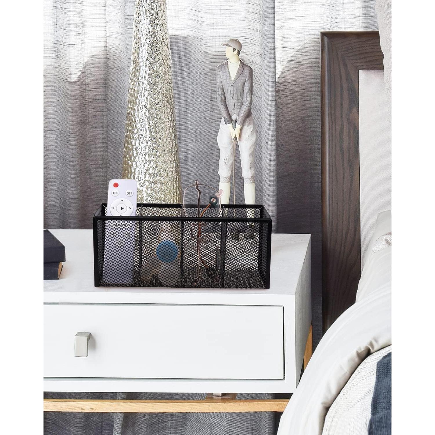 Soporte para Lápices QYH de Malla Metálica 4 Compartimentos