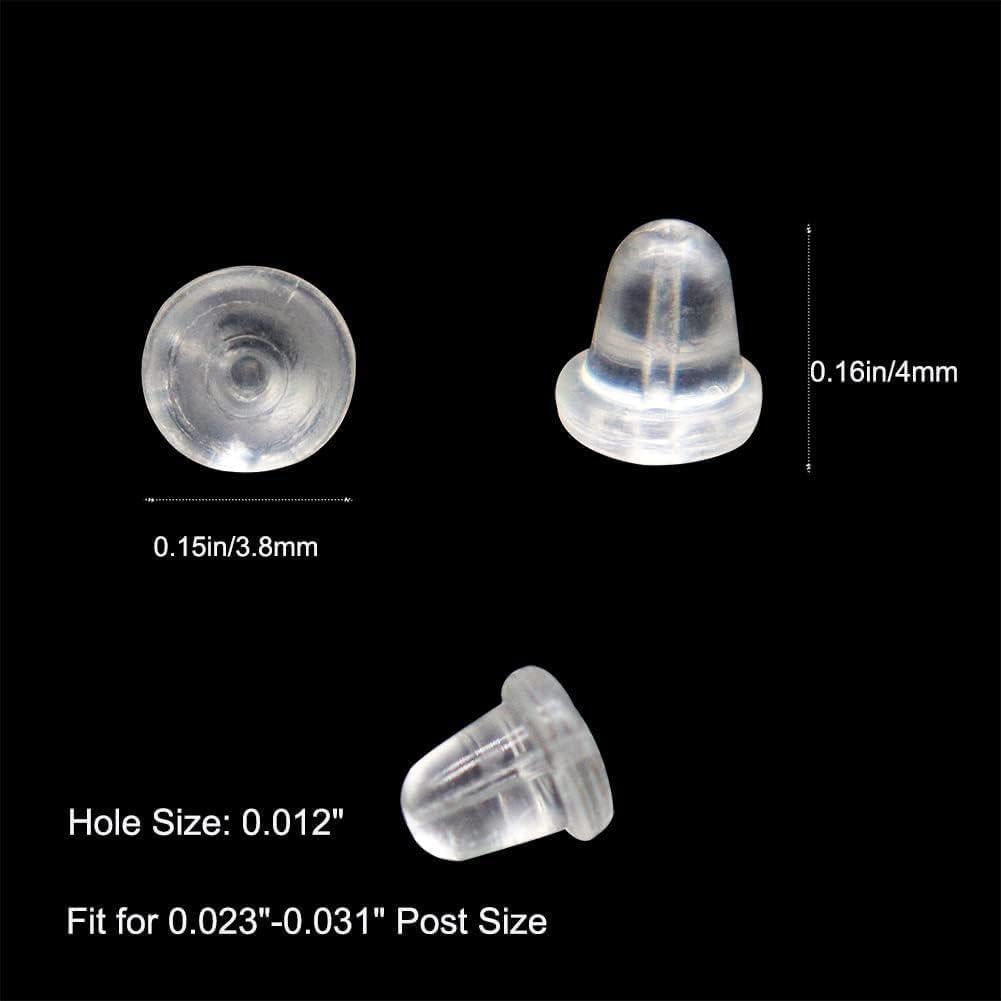 Earring Backs for Studs 240pcs Earring Back Soft Clear Ear Safety Back Pads Backstops Bullet Clutch Stopper Replacement for Fish Hook Earring Studs Hoops