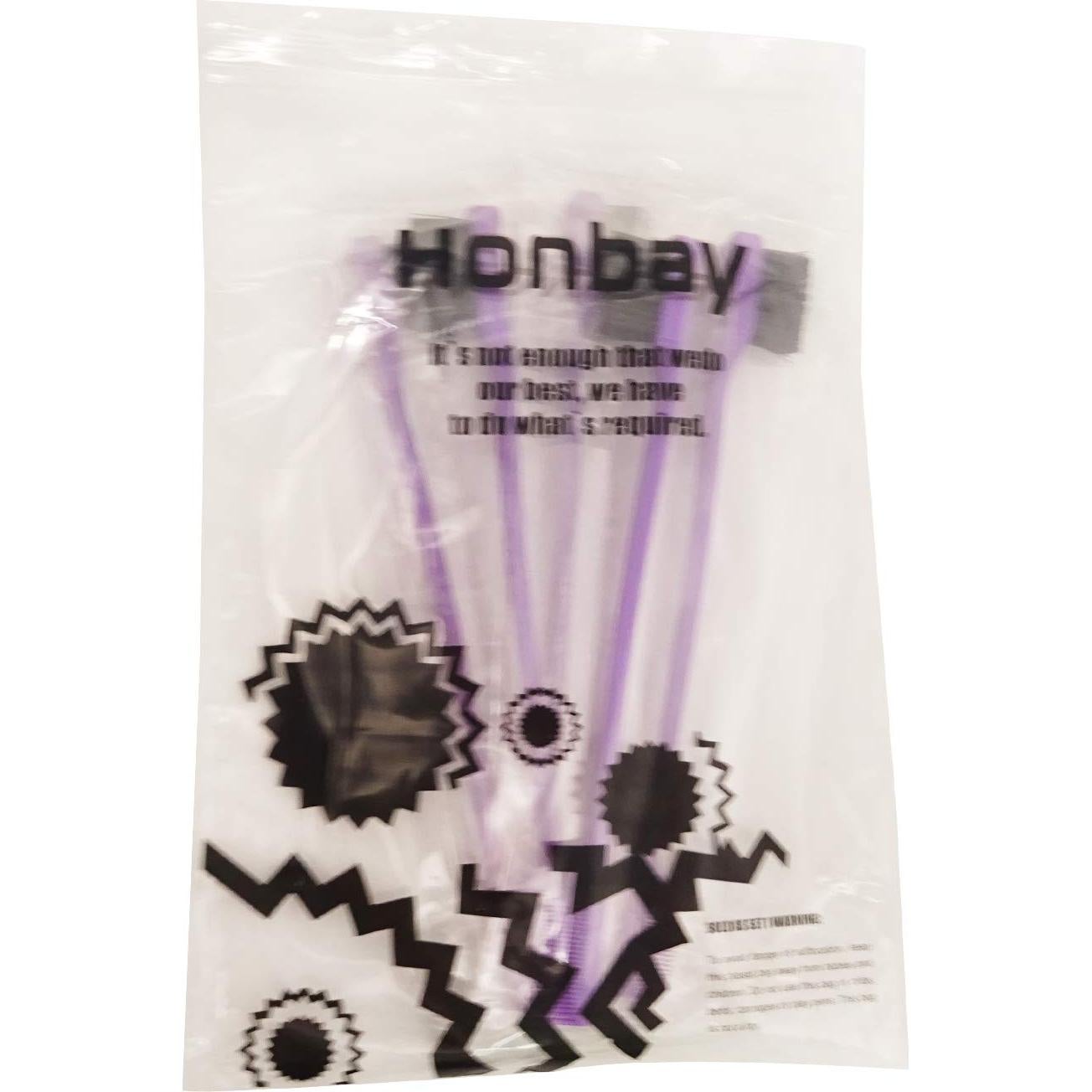 5 Cepillos de Bordes Doble Cara Honbay 17.8cm Púrpura