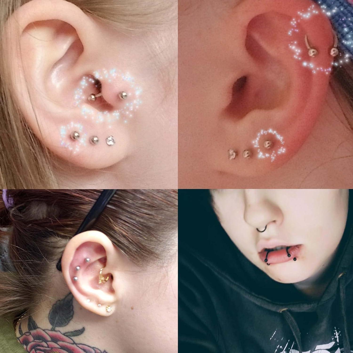 Kit de Piercing Profesional ORAZIO 84 Piezas Acero Inoxidable