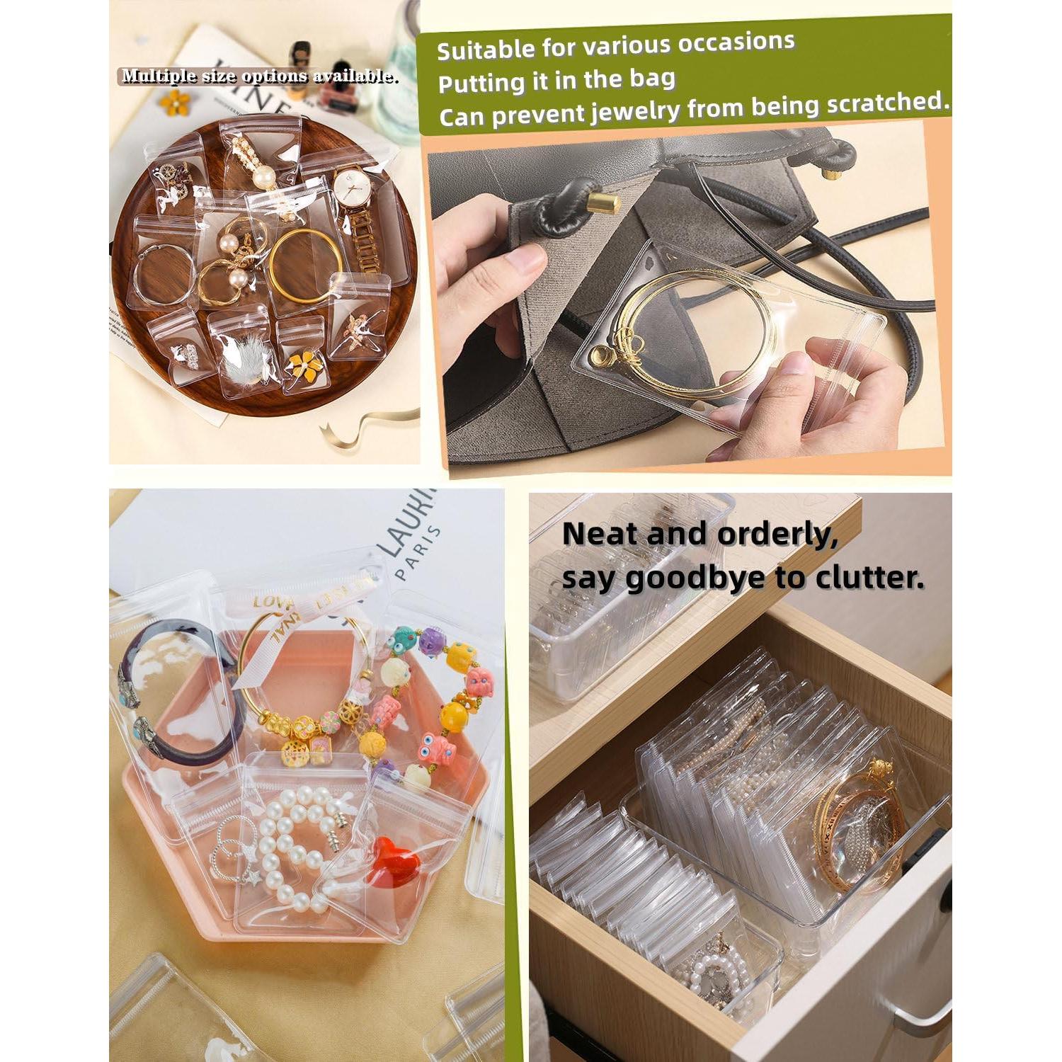 100 Bolsas de Joyería PVC SHORETO 6x8 cm Cierre Resellable