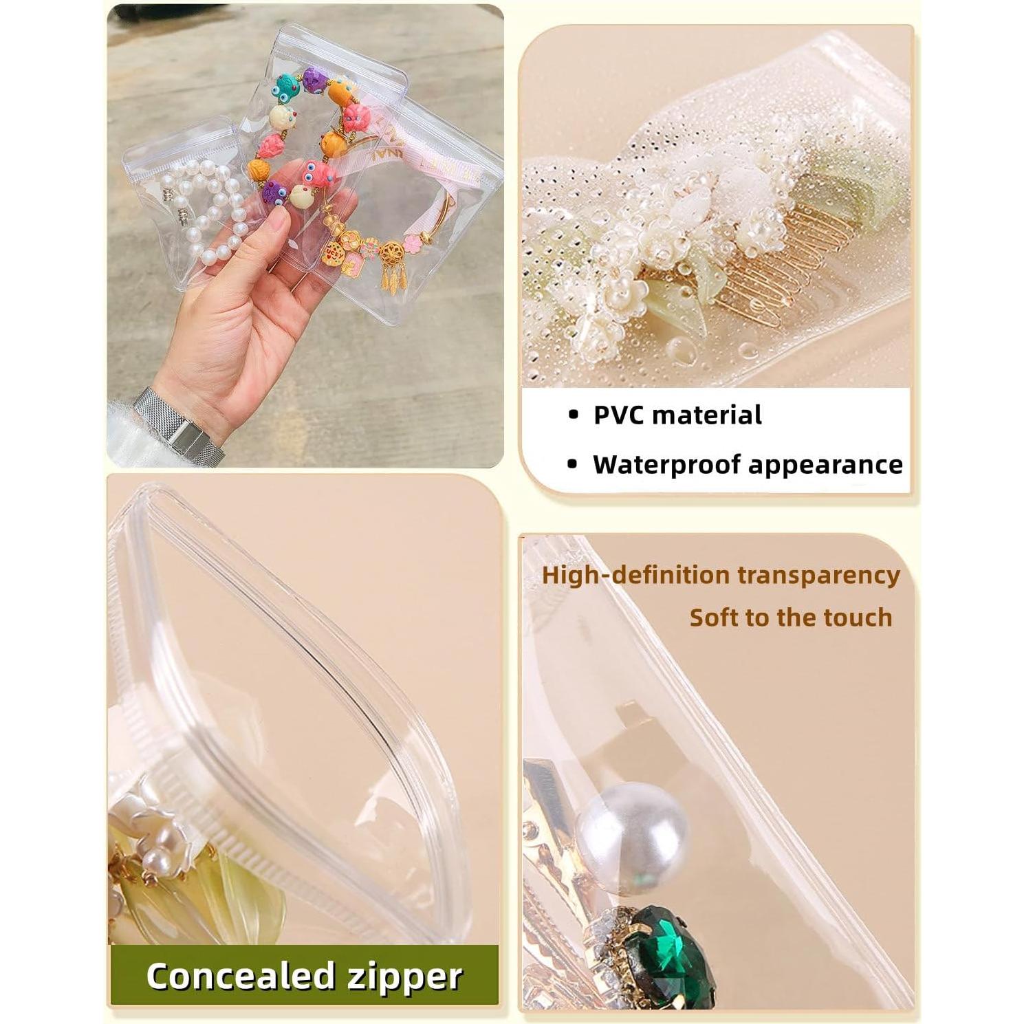 100 Bolsas de Joyería PVC SHORETO 6x8 cm Cierre Resellable