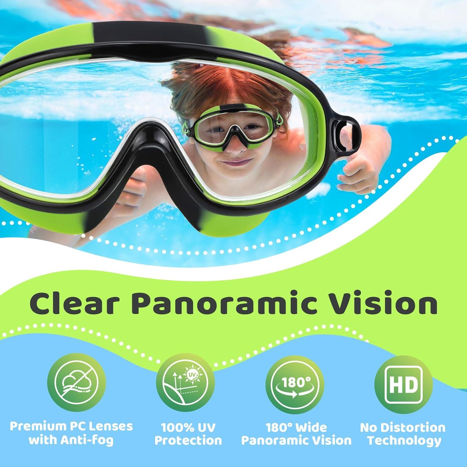 Gafas de natación Vvinca para niños 3-14 años antiempañante UV