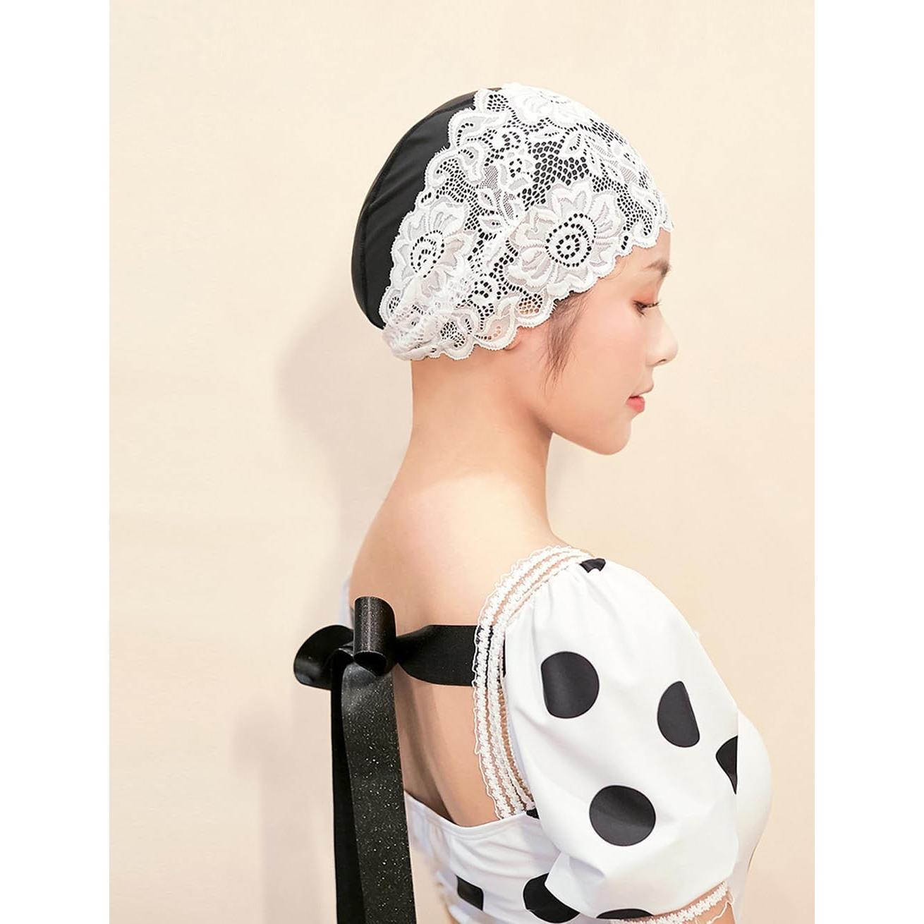 Gorro de natación ITODA para mujeres en silicona negra