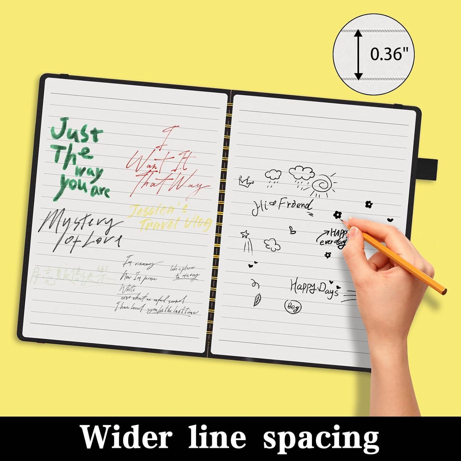 Cuaderno Espiral Halowrite Negro Tapa Dura 160 Páginas 21.5x15.2cm