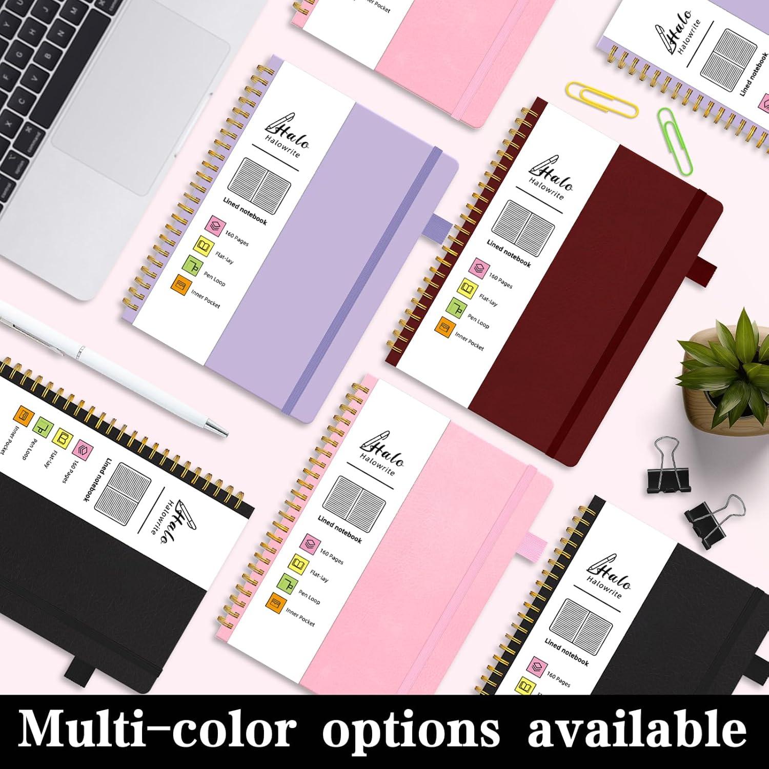 Cuaderno Espiral Halowrite Negro Tapa Dura 160 Páginas 21.5x15.2cm