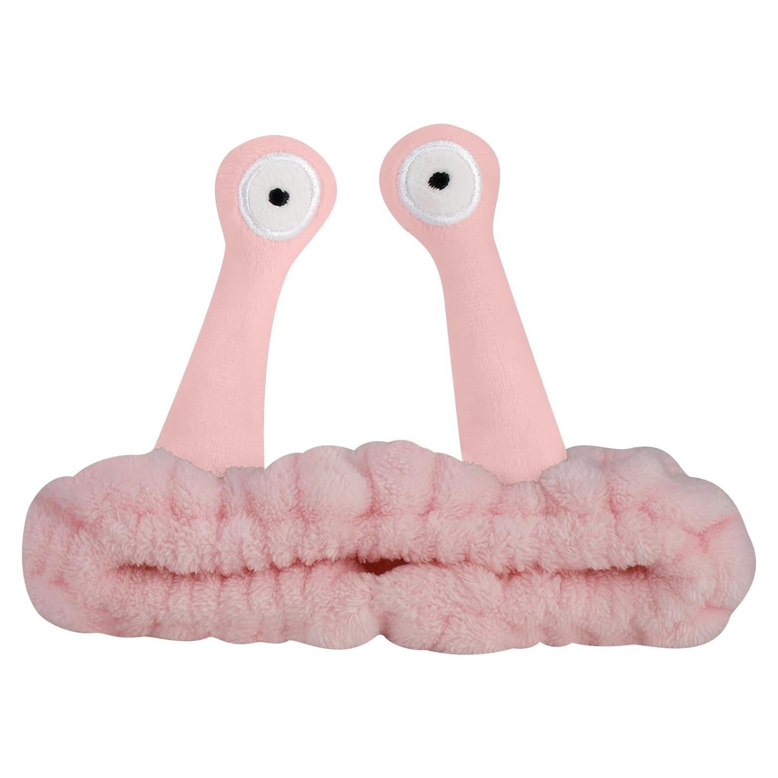 Diadema de Caracol Rosa Jowmoy para Maquillaje y Ducha