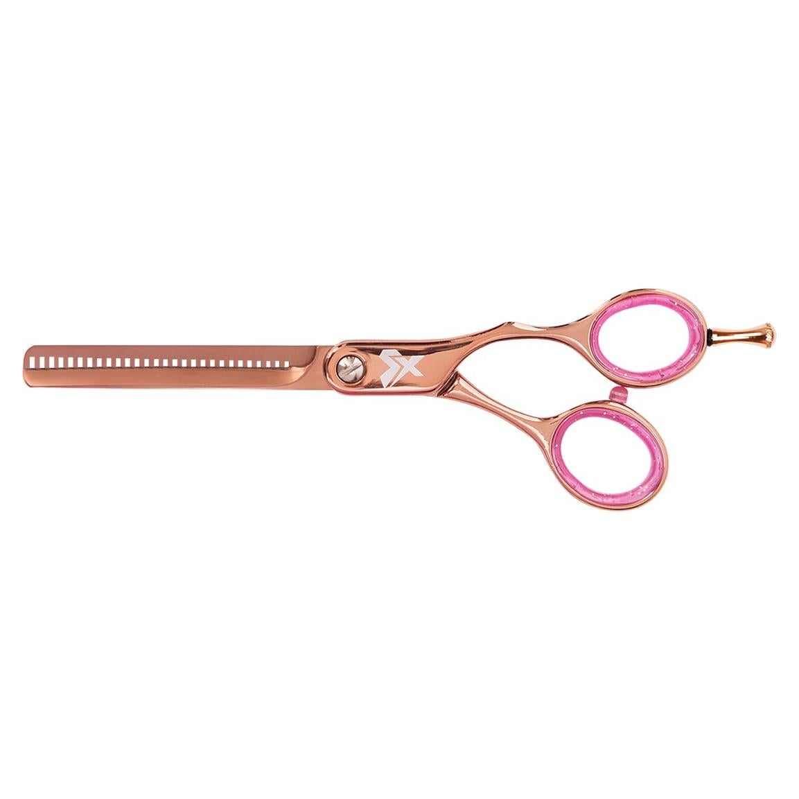 Tijeras de Corte Profesional Cricket Shear Xpressions 30T - Acero Inoxidable Japonés, Oro Rosa