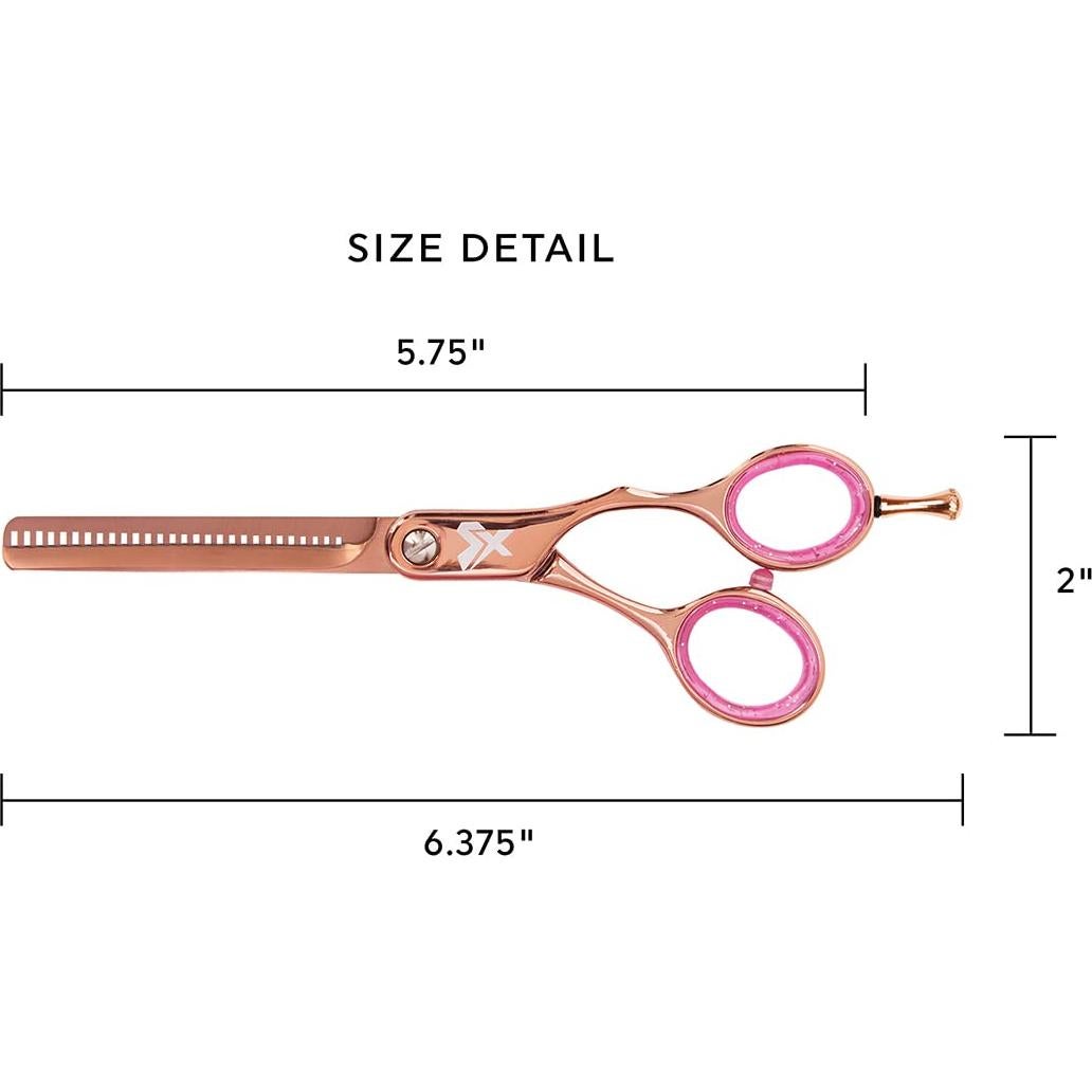 Tijeras de Corte Profesional Cricket Shear Xpressions 30T - Acero Inoxidable Japonés, Oro Rosa