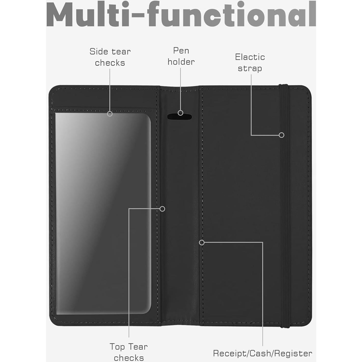 Cubierta de Chequera Kakurookie con Bloqueo RFID - Leopardo-Negro