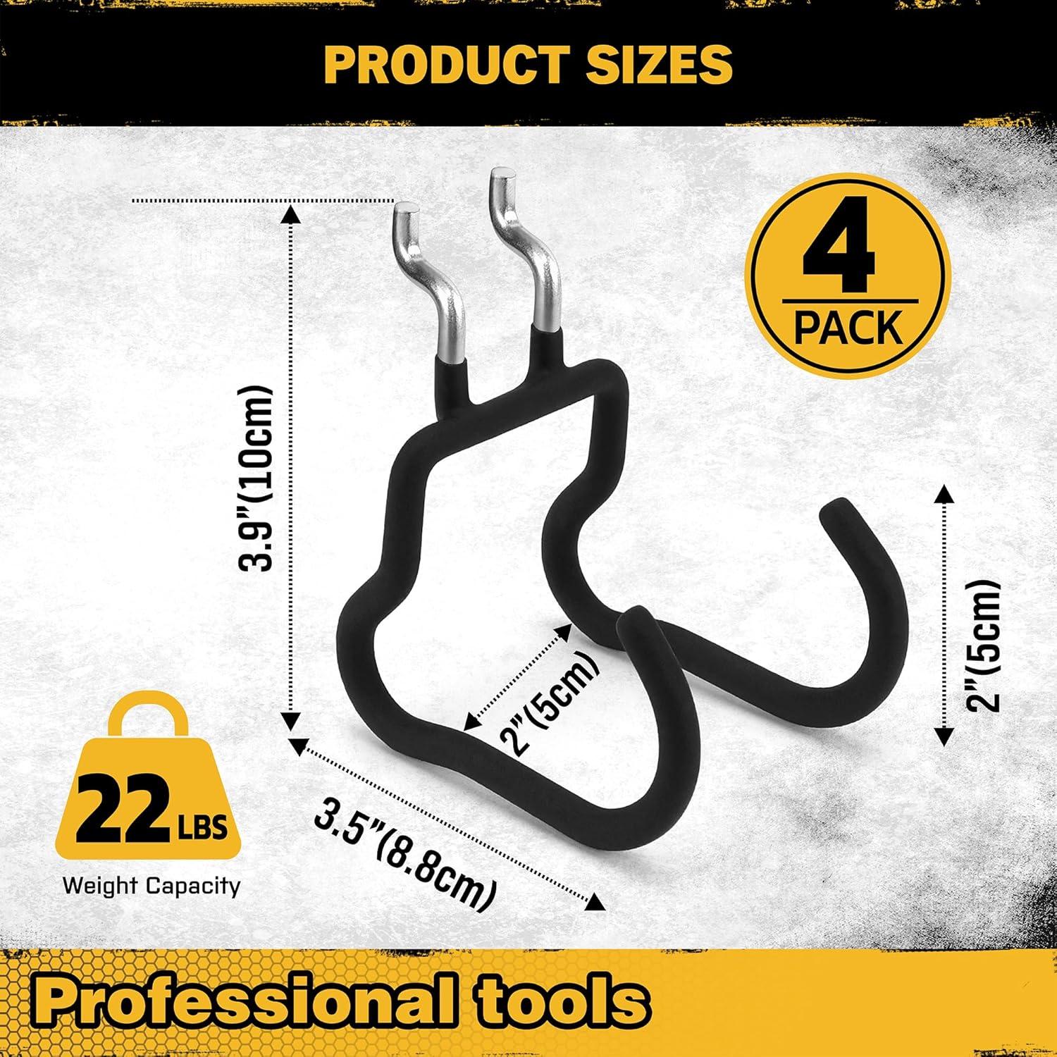 Ganchos Curvados para Tablero Perforado ELEAD - 4 Piezas, 9.98 kg