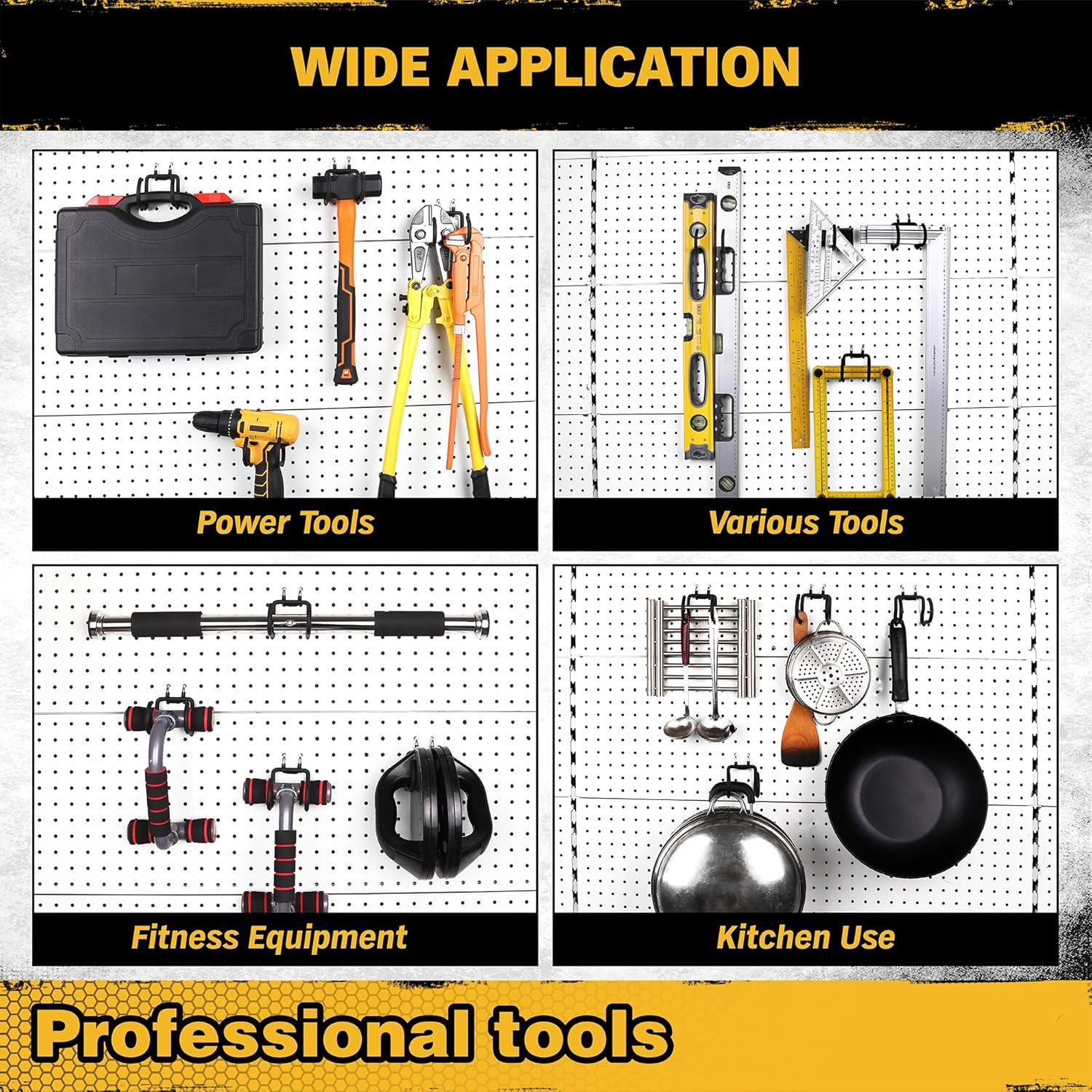 Ganchos Curvados para Tablero Perforado ELEAD - 4 Piezas, 9.98 kg