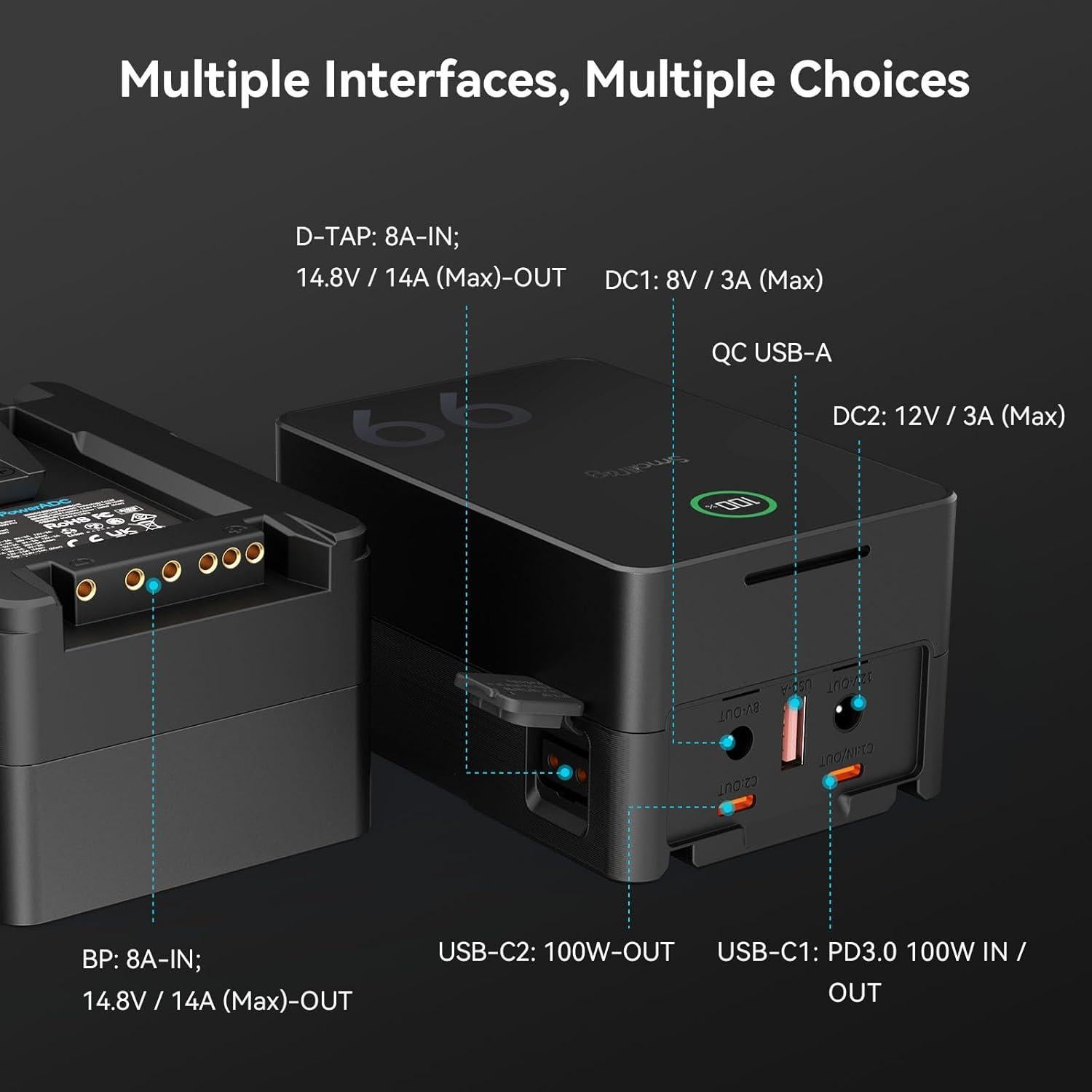 Batería V Mount SMALLRIG VB99 Pro 99Wh 6800mAh Carga 2.5H