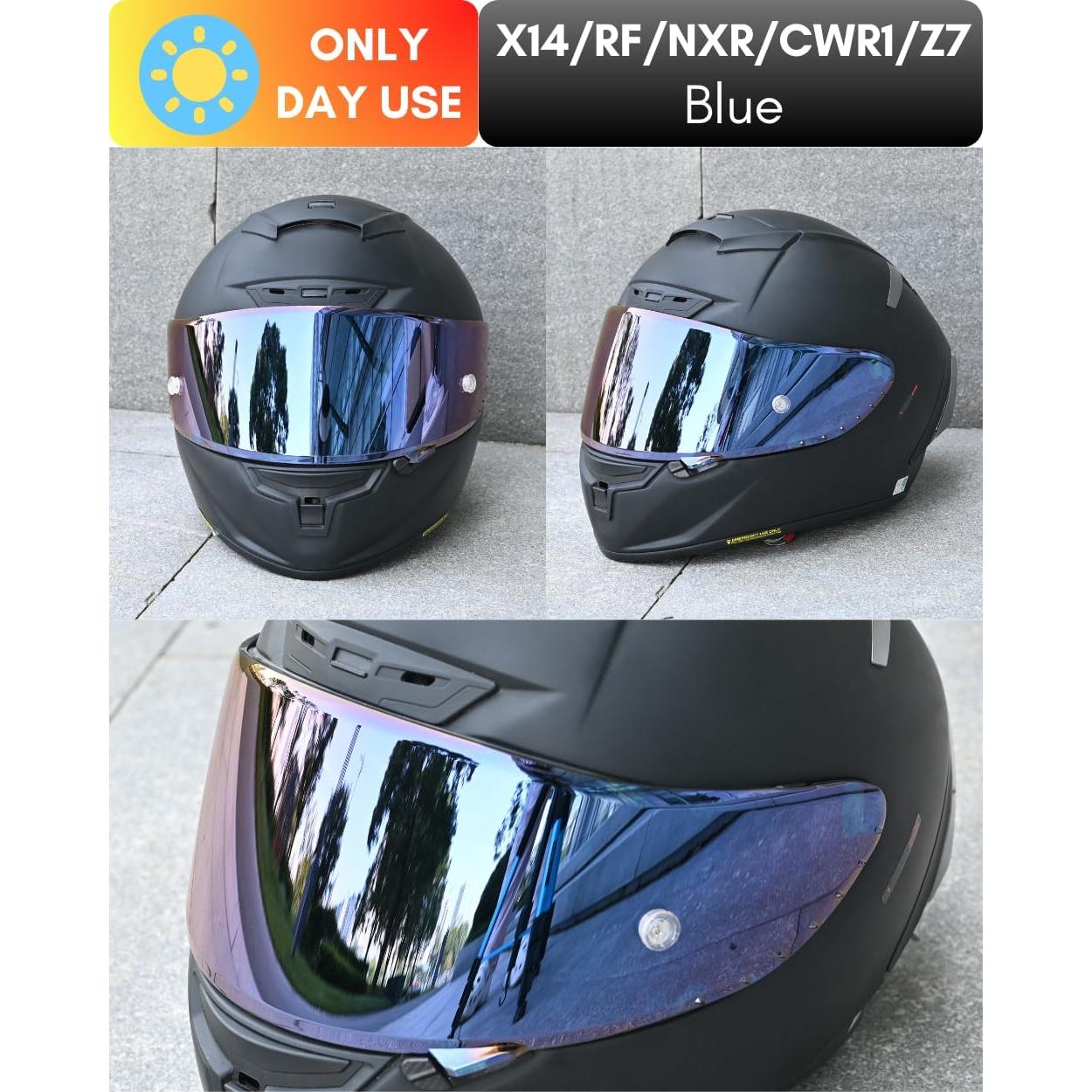 Visera Universal Logto CWR-F1 para Casco Motocicleta Azul