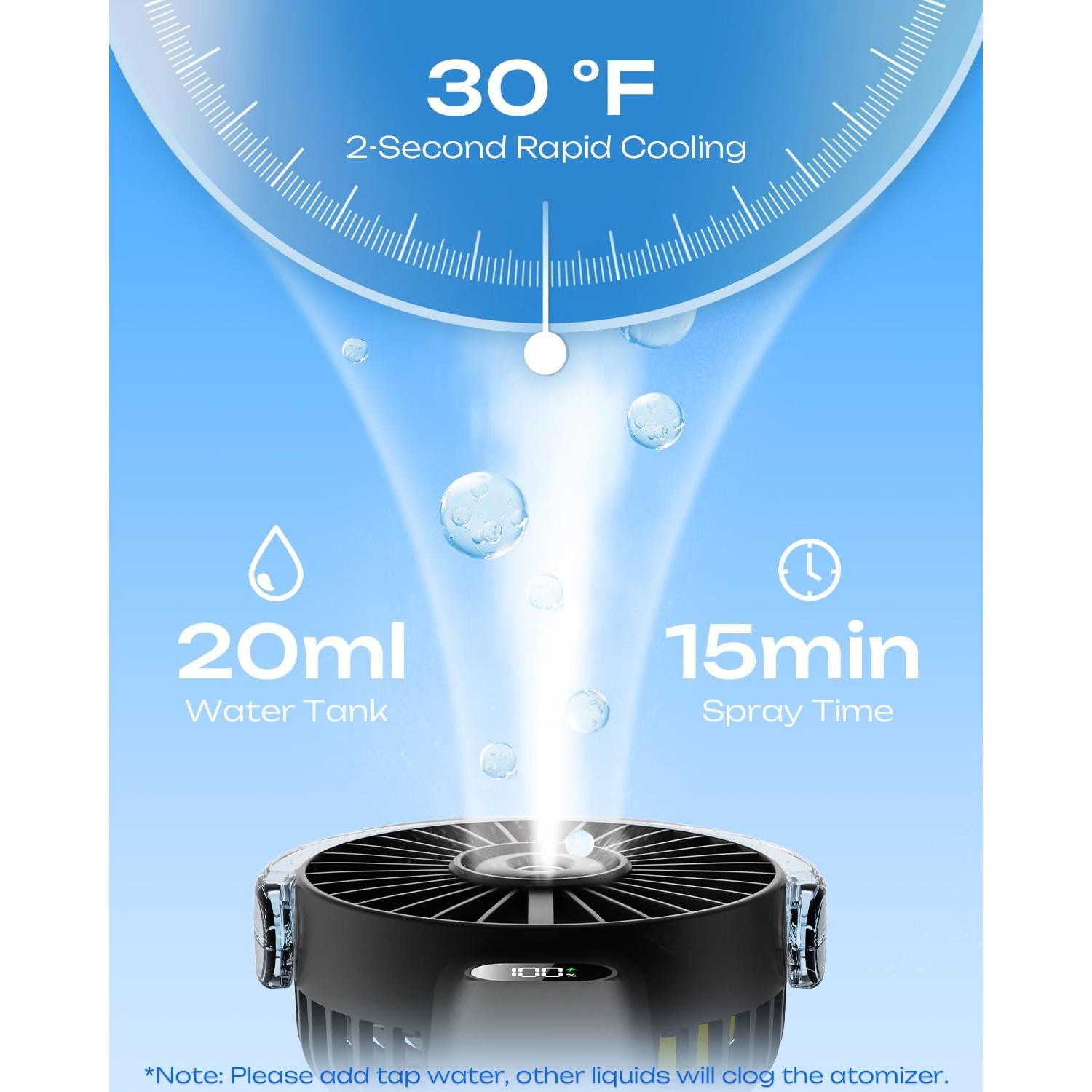 Ventilador de Nebulización Otlonpe S6 Portátil 4000mAh 4 Velocidades