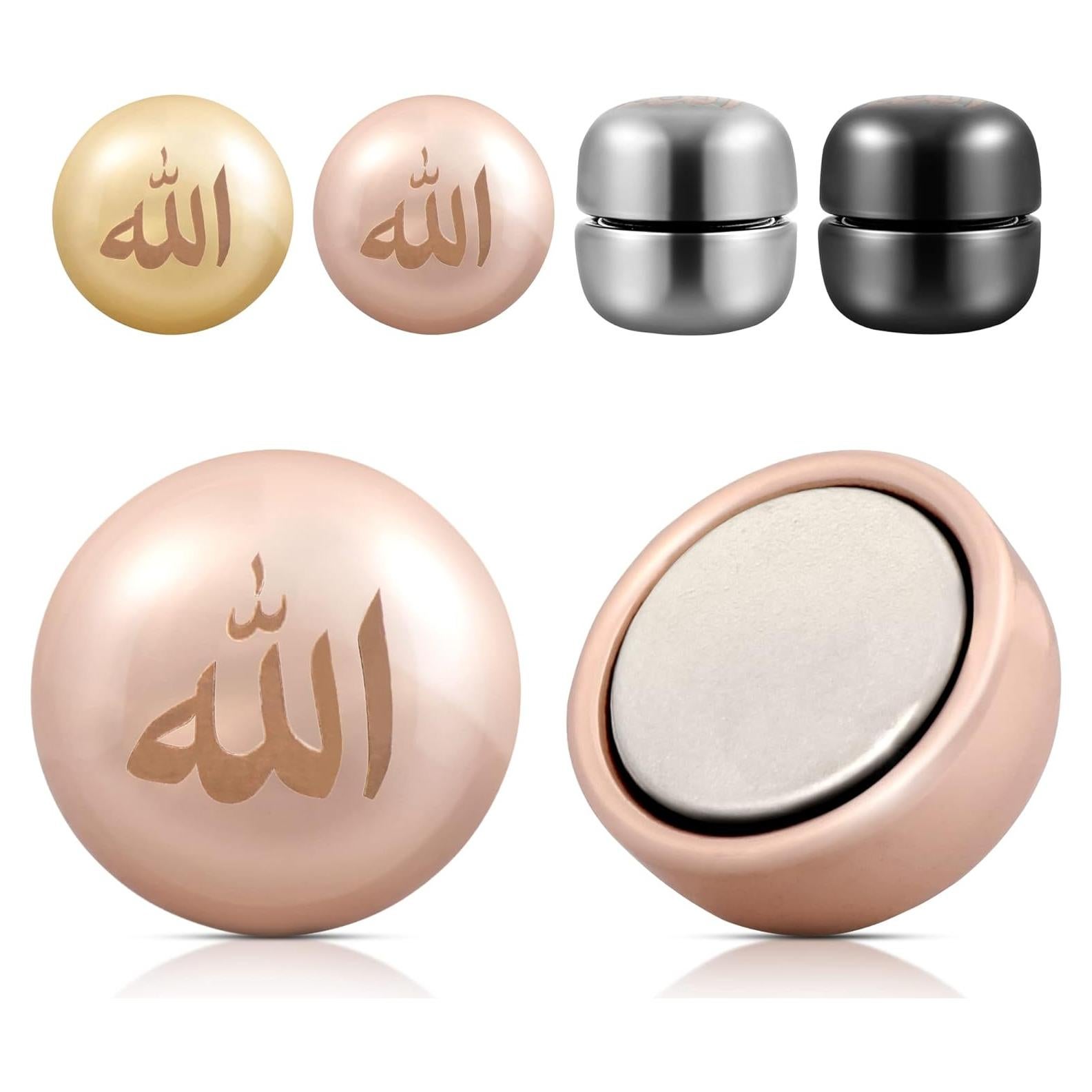 Pines Magnéticos Hijab Boffdock - 4 Pares Brillantes para Mujeres