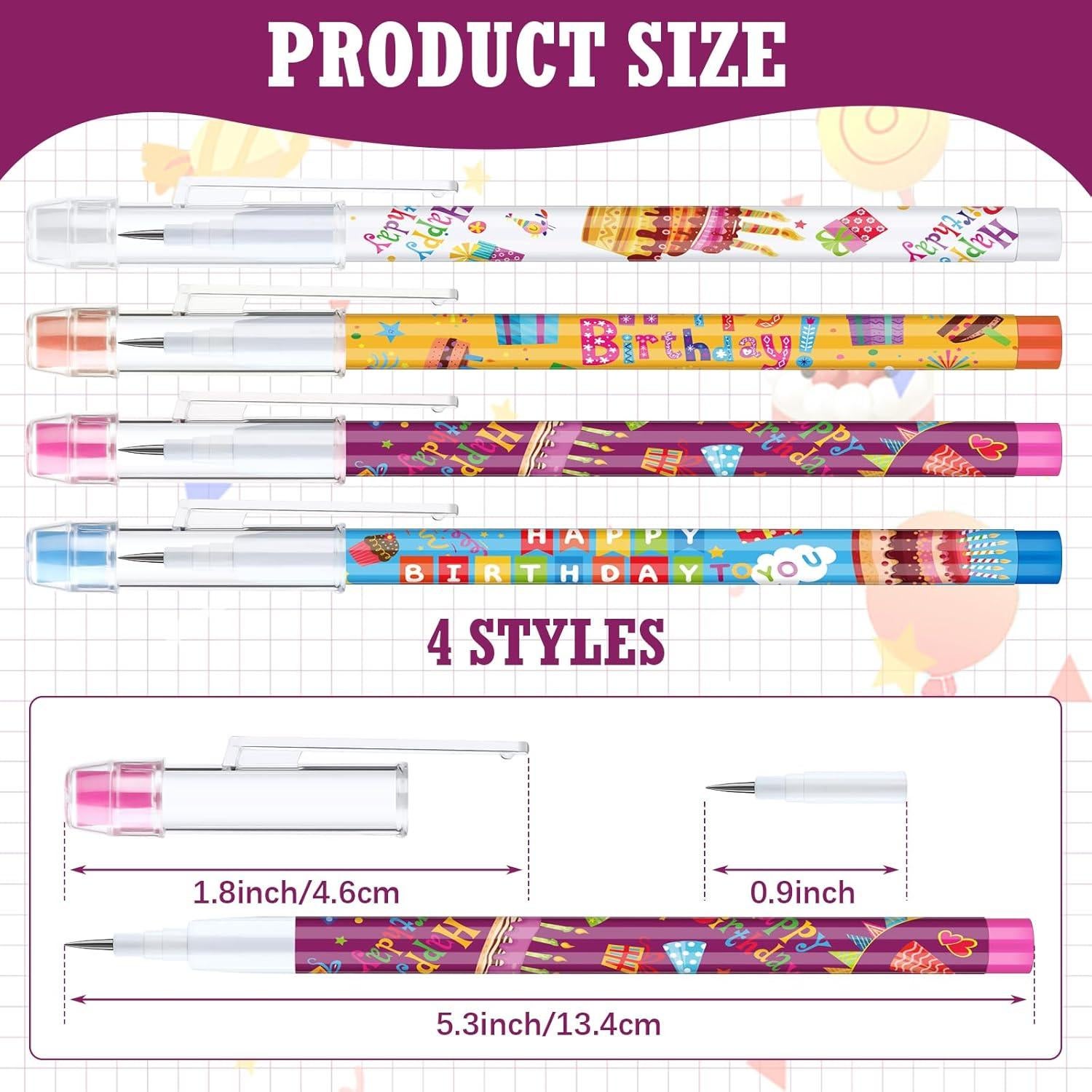 Lápices de Cumpleaños Maitys con Borrador - 48 Pcs