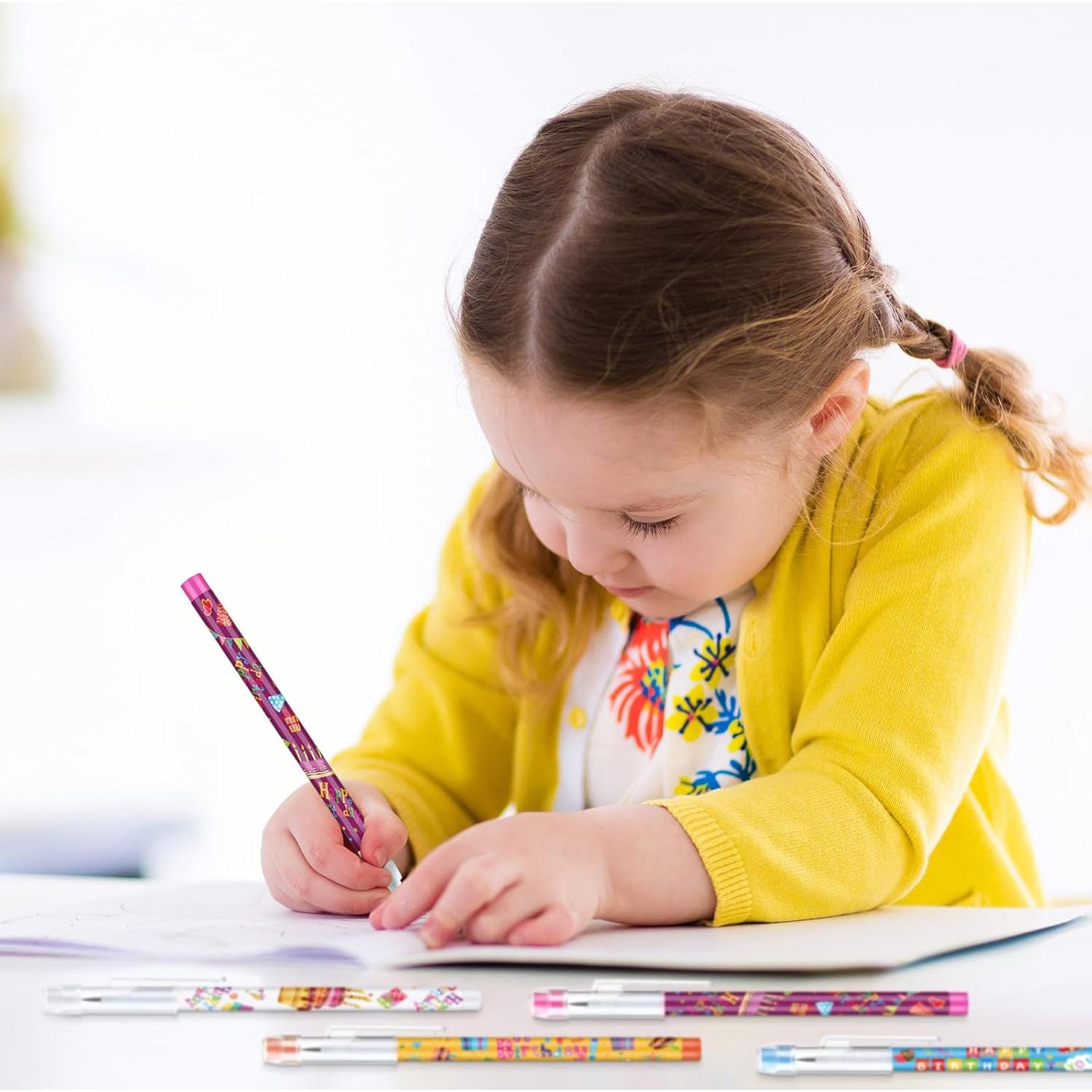 Lápices de Cumpleaños Maitys con Borrador - 48 Pcs