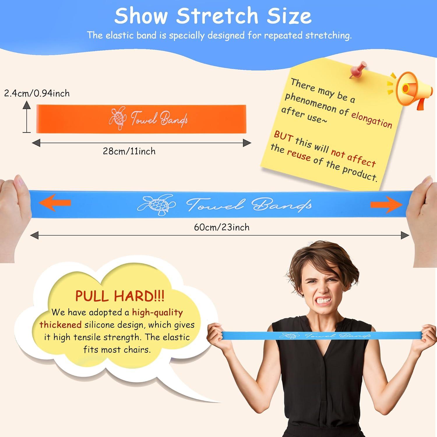 Paquete de 6 bandas para toallas Antfuny multicolores